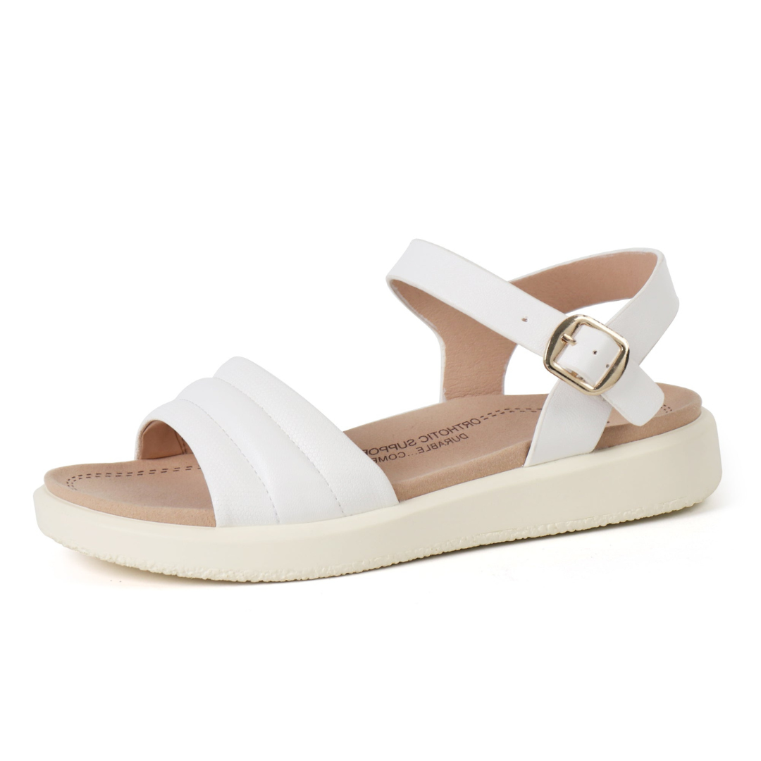 Ortho+rest Women Arch Support Sandals Orthopedic Walking Sandals Comfortable Sandals-Katie White / 9.5