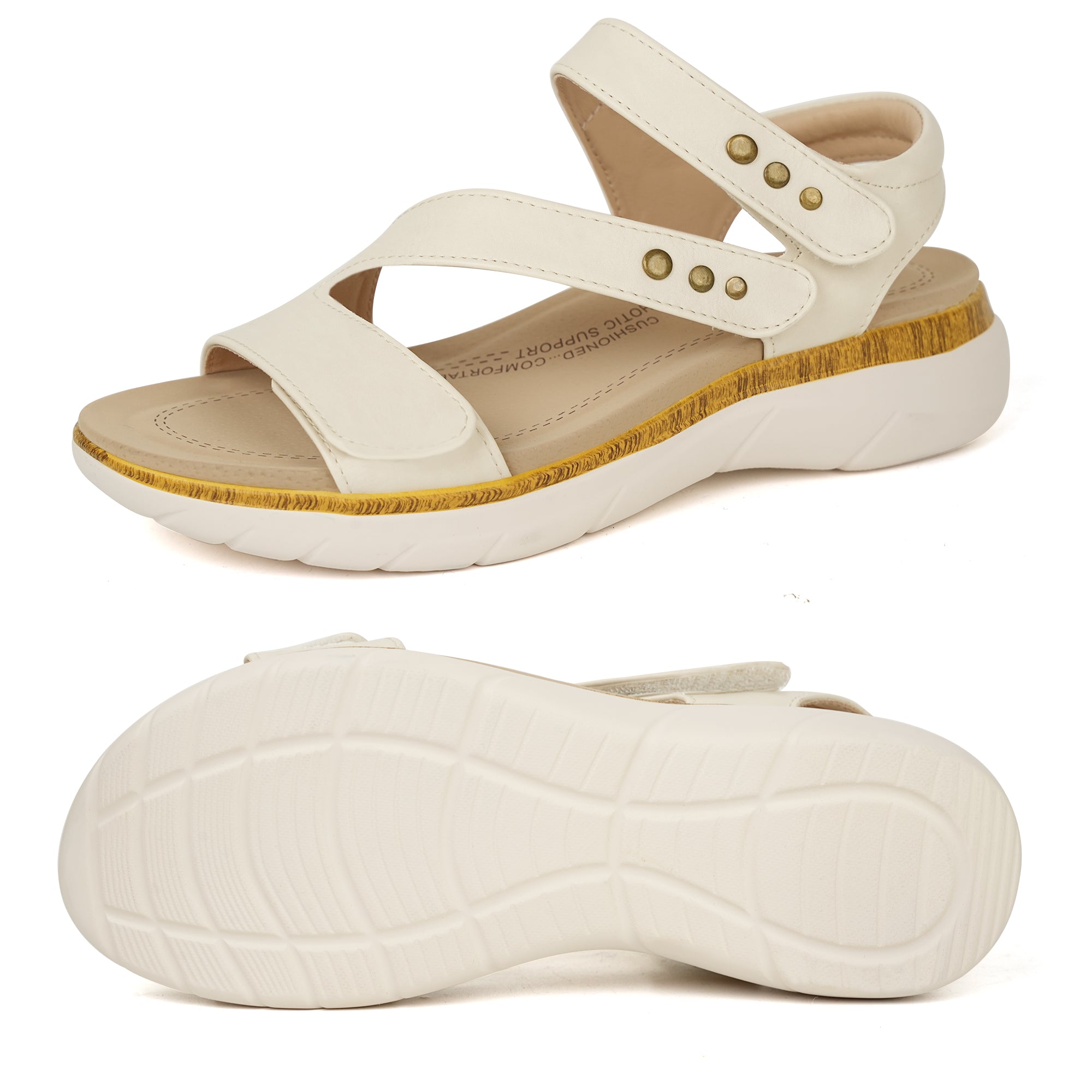 Black Arch Support Sandals-Olivia