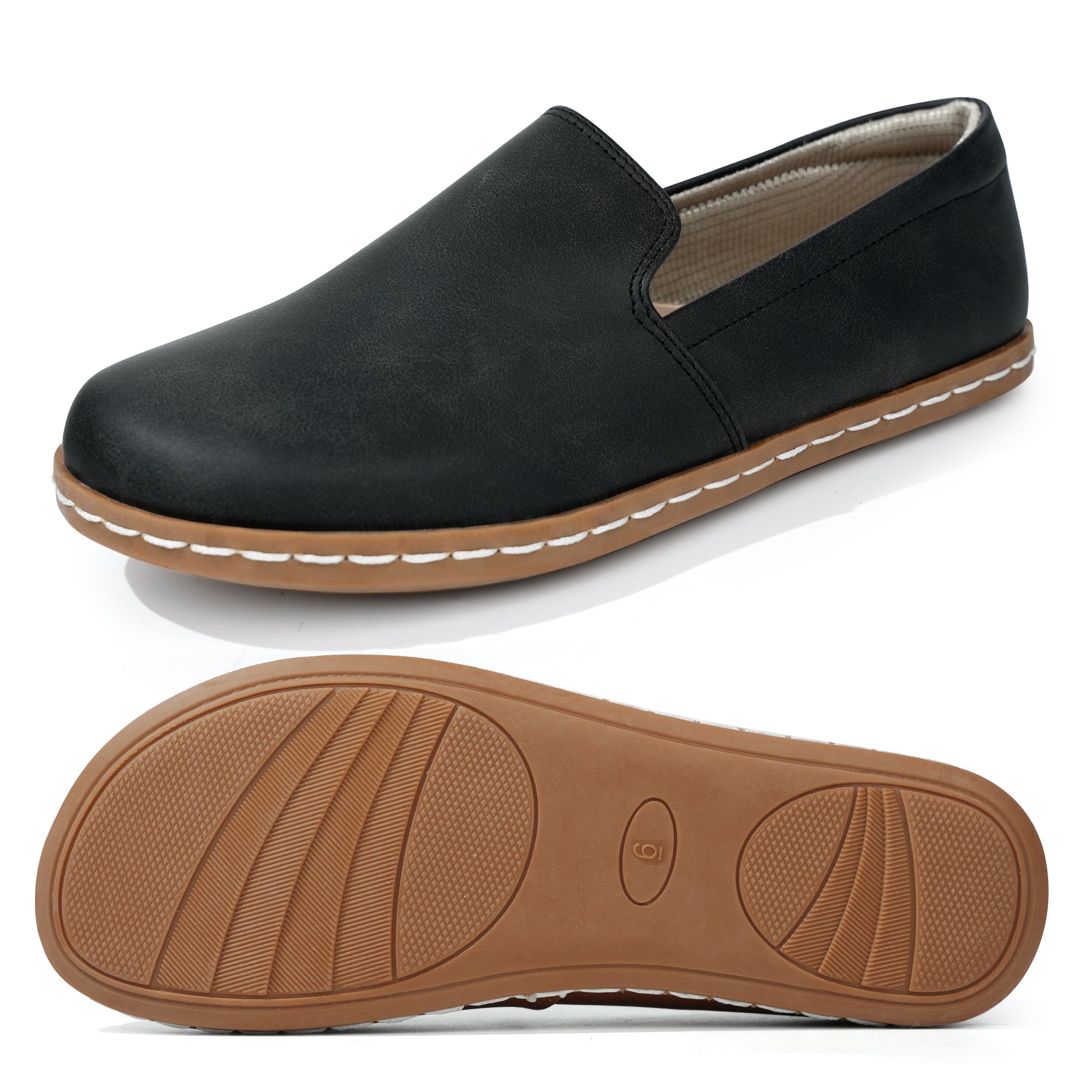 Ortho+rest Women Slip-On Barefoot Shoe Comfortable Dress Shoes Loafers-Linda Black / 6.5 Ortho+rest Women Slip-On Barefoot Shoe Comfortable Dress Shoes Loafers-Linda Black / 6.5