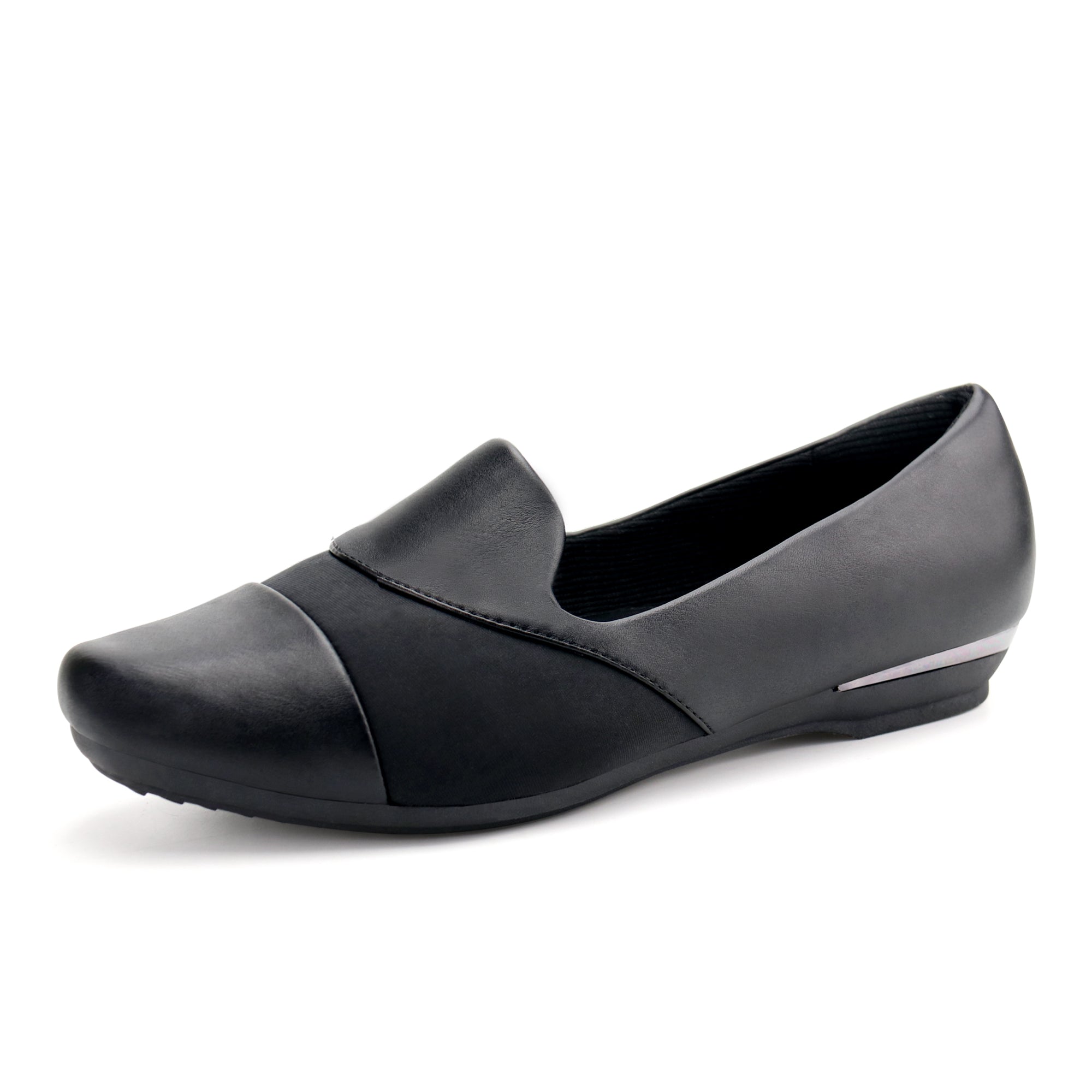 Ortho+rest Women Bunions Loafers Orthopedic Dress Shoes Slip On Orthotic Shoes-Luna Black / 6.5