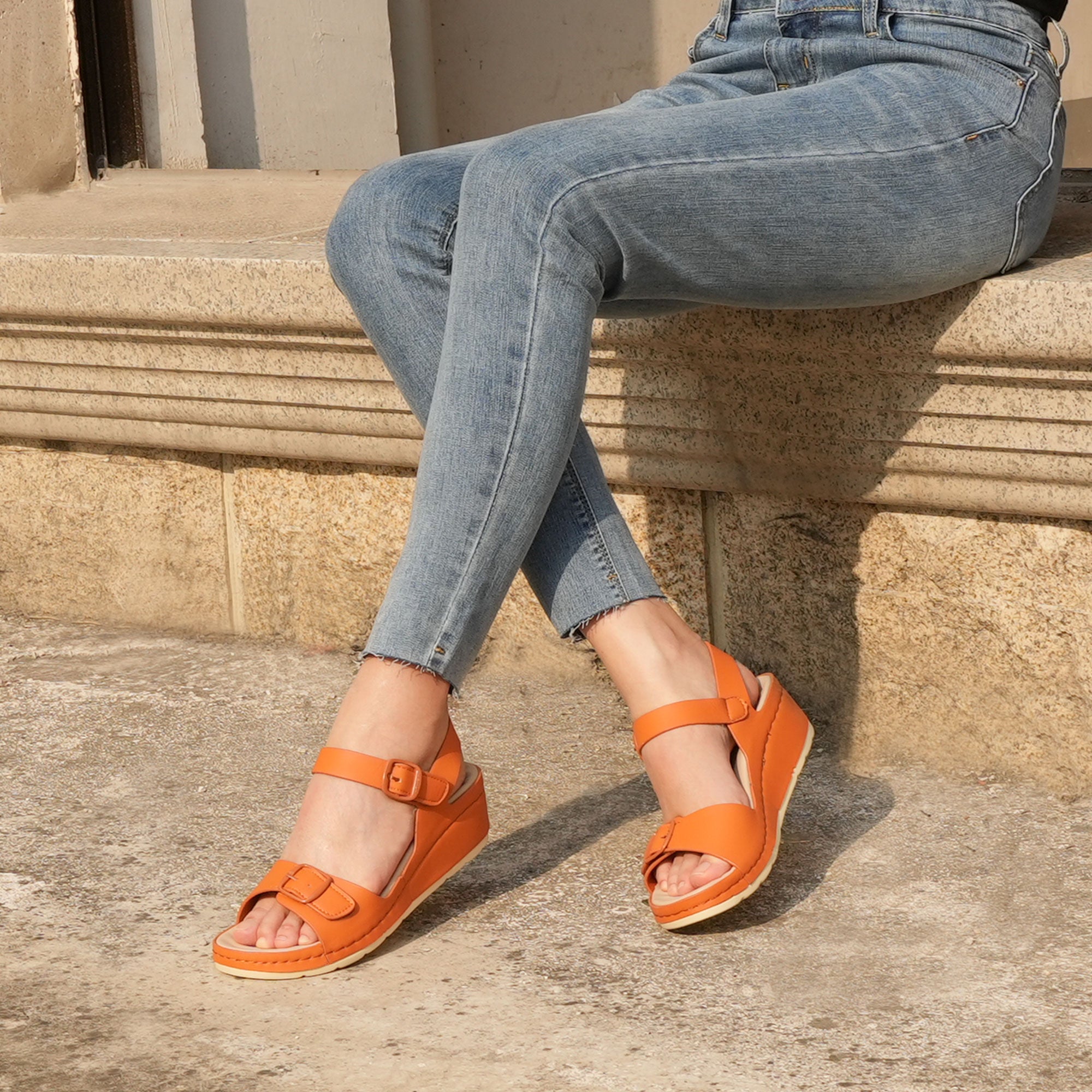 Brown Arch Support Sandals-Bree