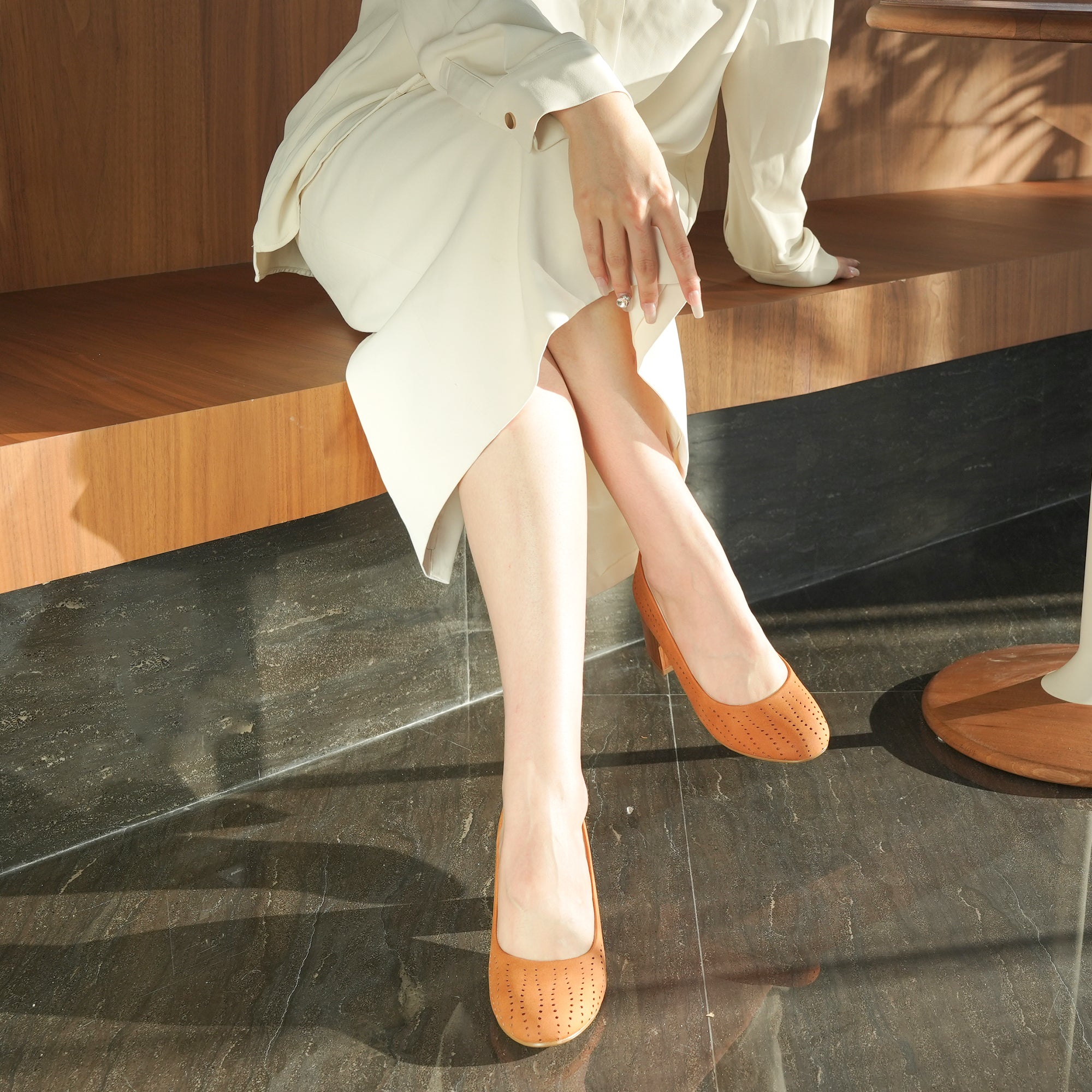 Brown Pumps Dress-Helena