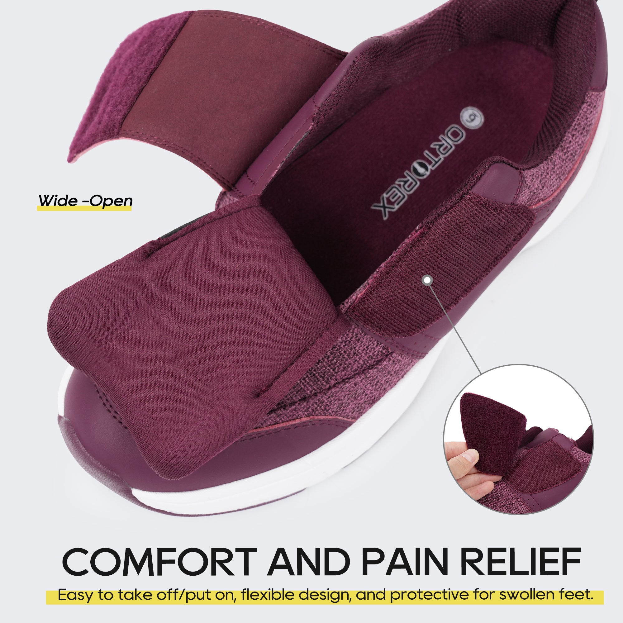 Burgundy Walking Shoes-Lyra