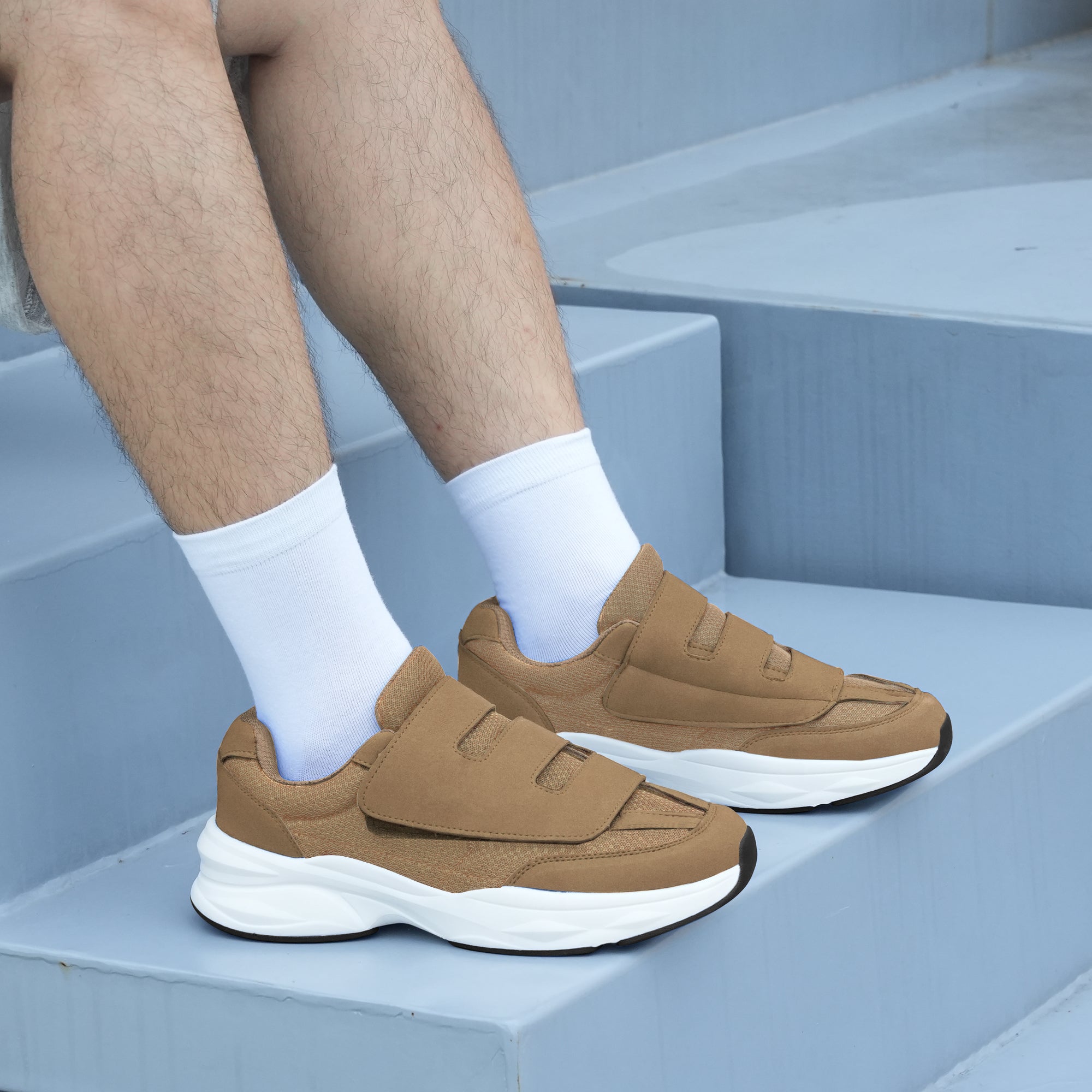 Khaki Walking Shoes-Carlos