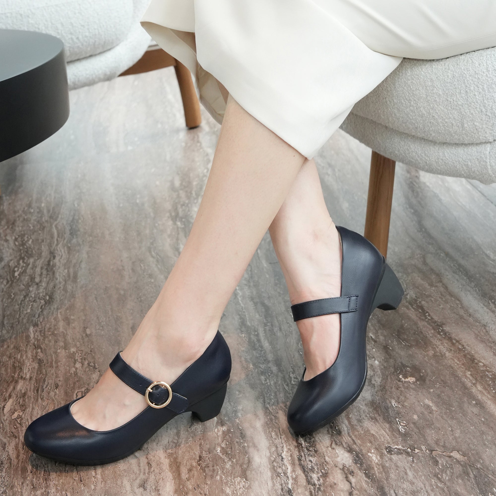Navy Pumps Dress-Alexa