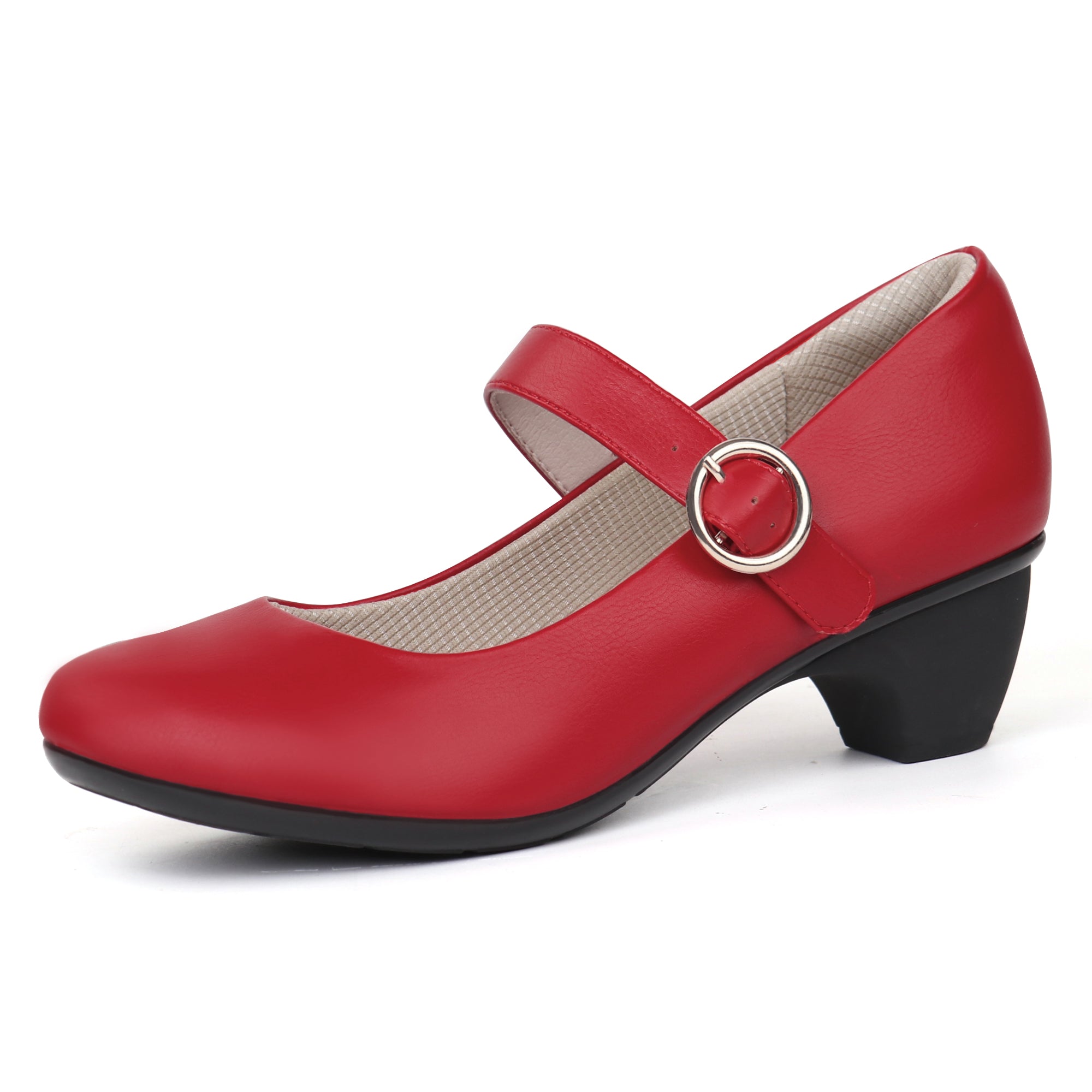 Ortho+rest Women's Bunion Mary Jane Shoes – Stylish Support for Bunion Relie-Alexa Red / 8 Ortho+rest Women's Bunion Mary Jane Shoes – Stylish Support for Bunion Relie-Alexa Red / 8