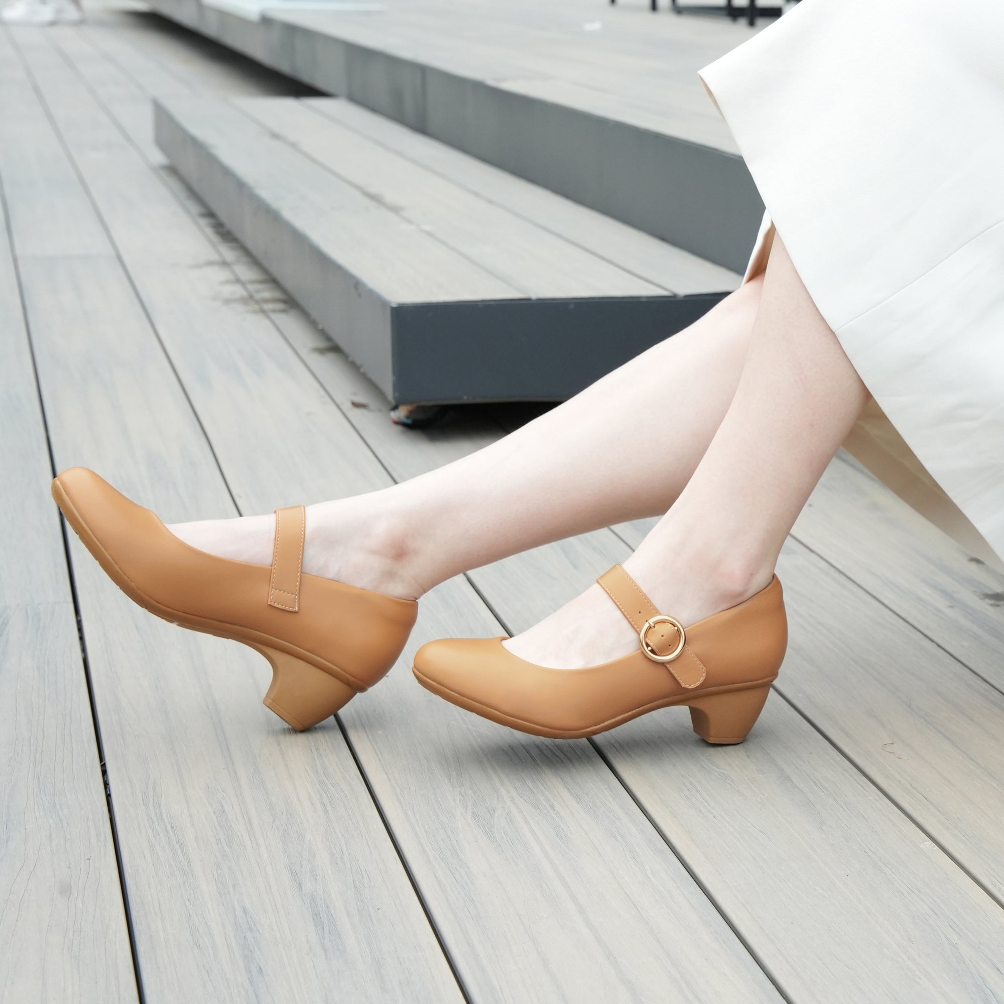 Tan Pumps Dress-Alexa