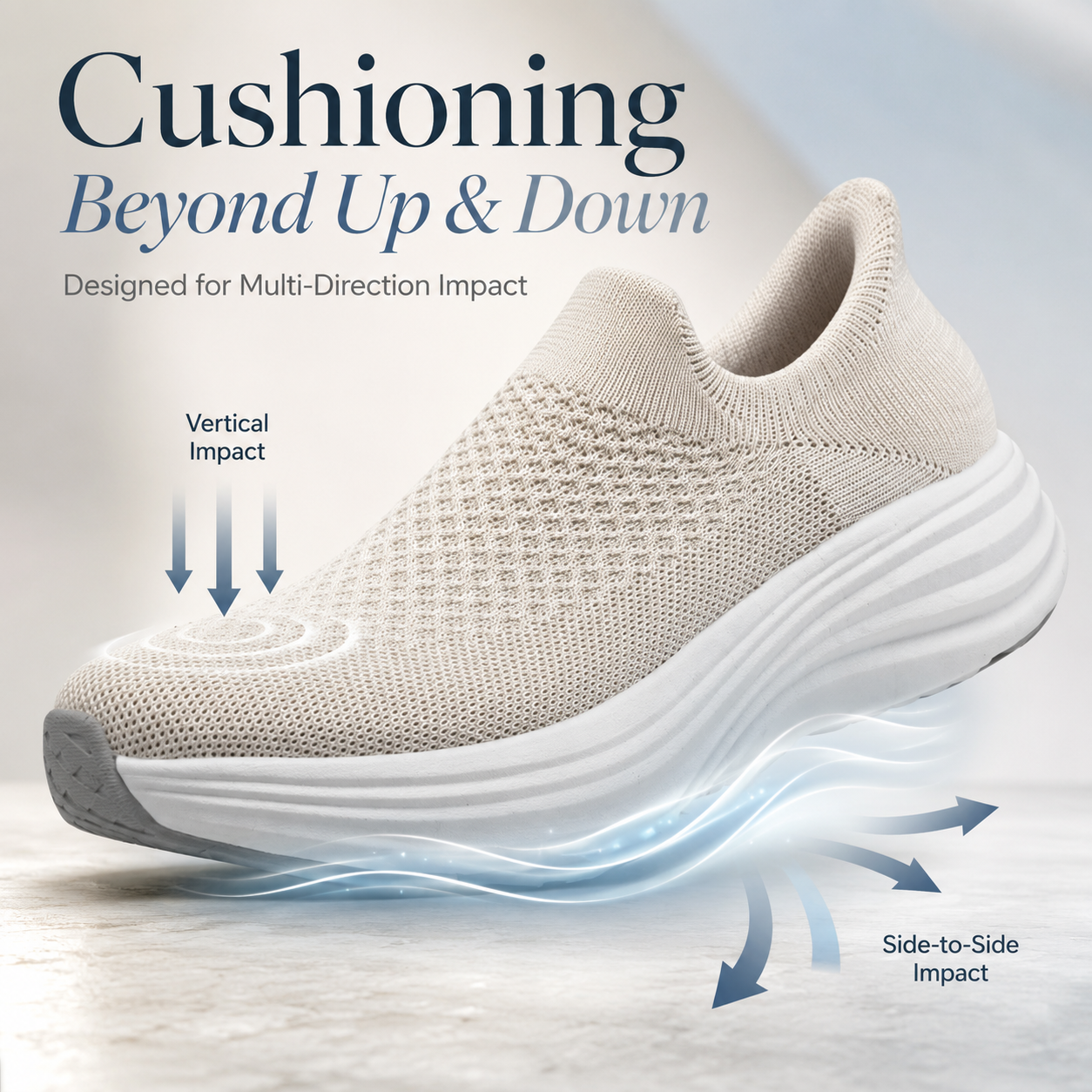 Beige Walking shoes-Cara