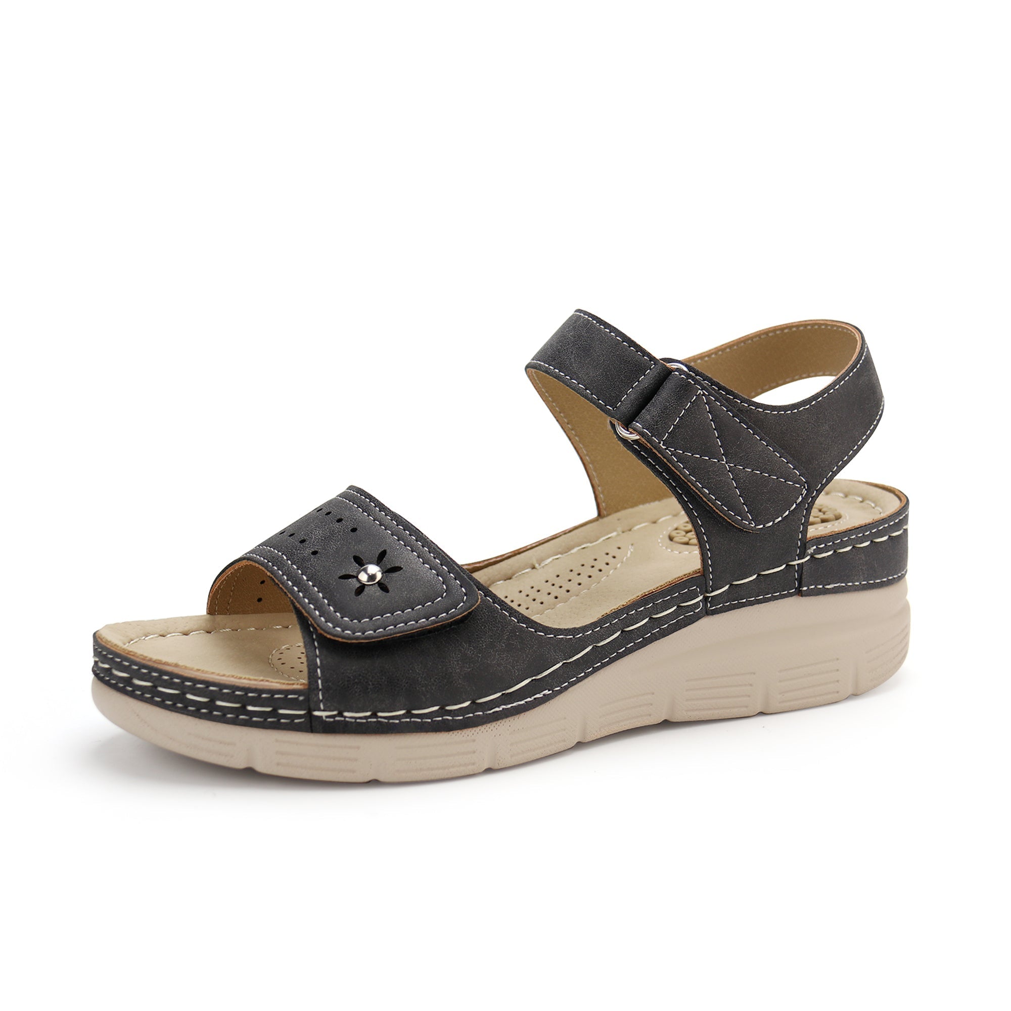 Grey Massage Sandals-Stella