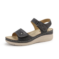 Black Massage Sandals-Stella