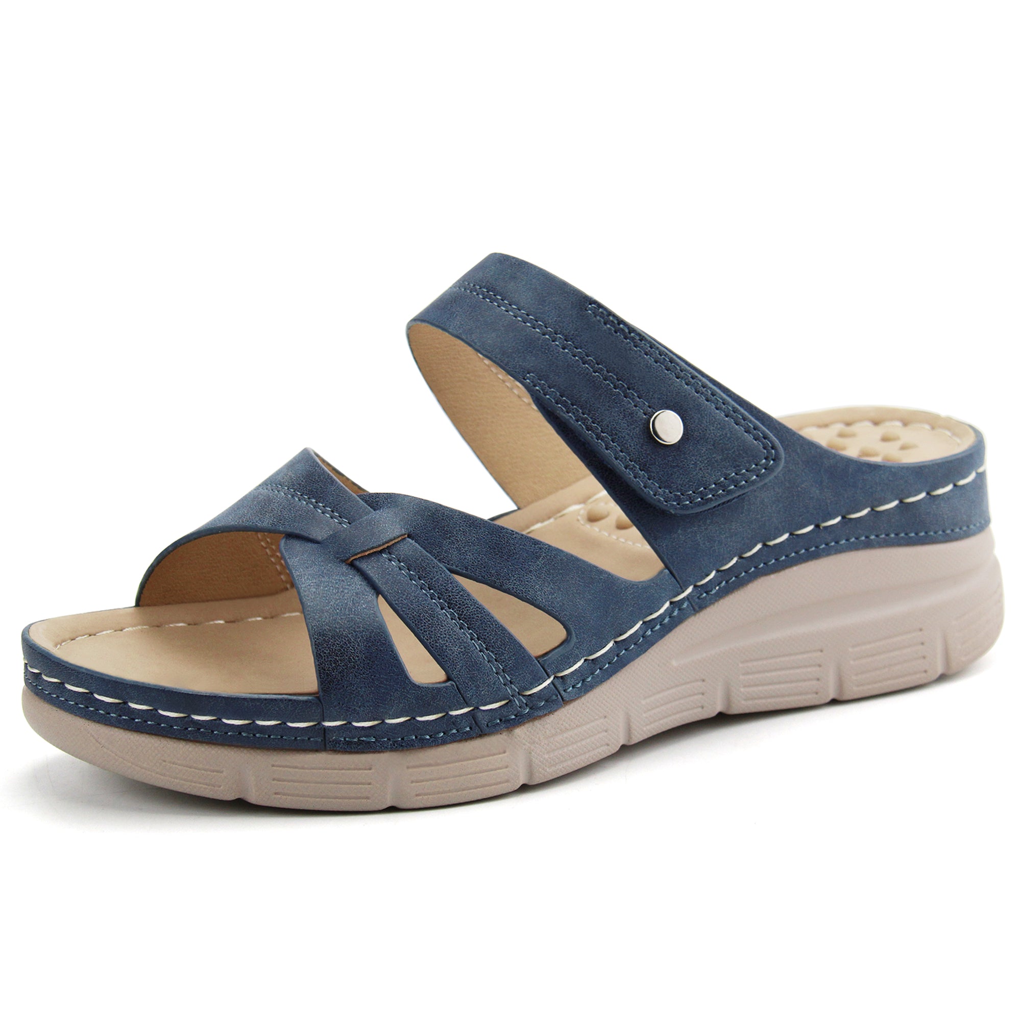 Navy Massage Sandals-Halo