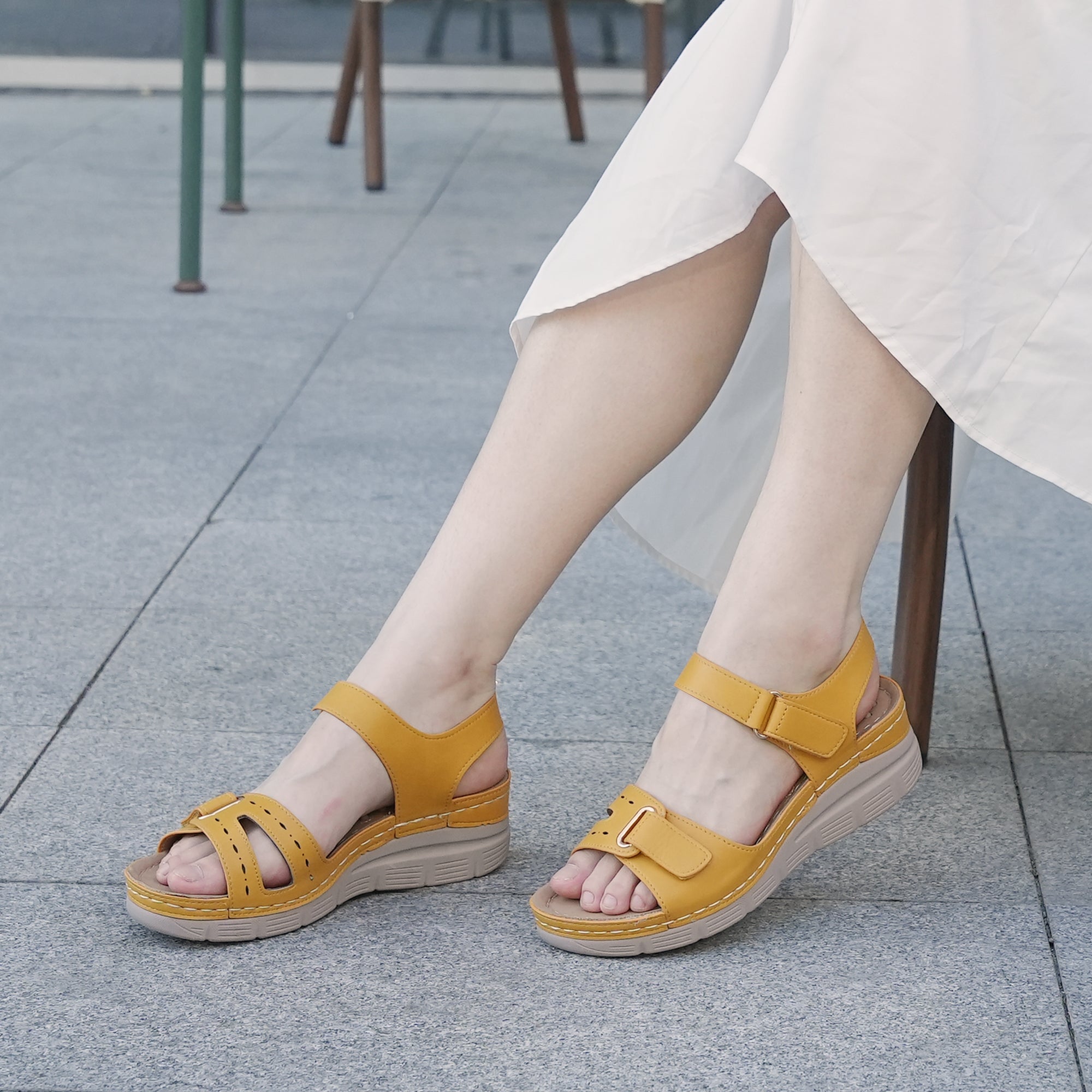 Yellow Massage Sandals-Scarlett