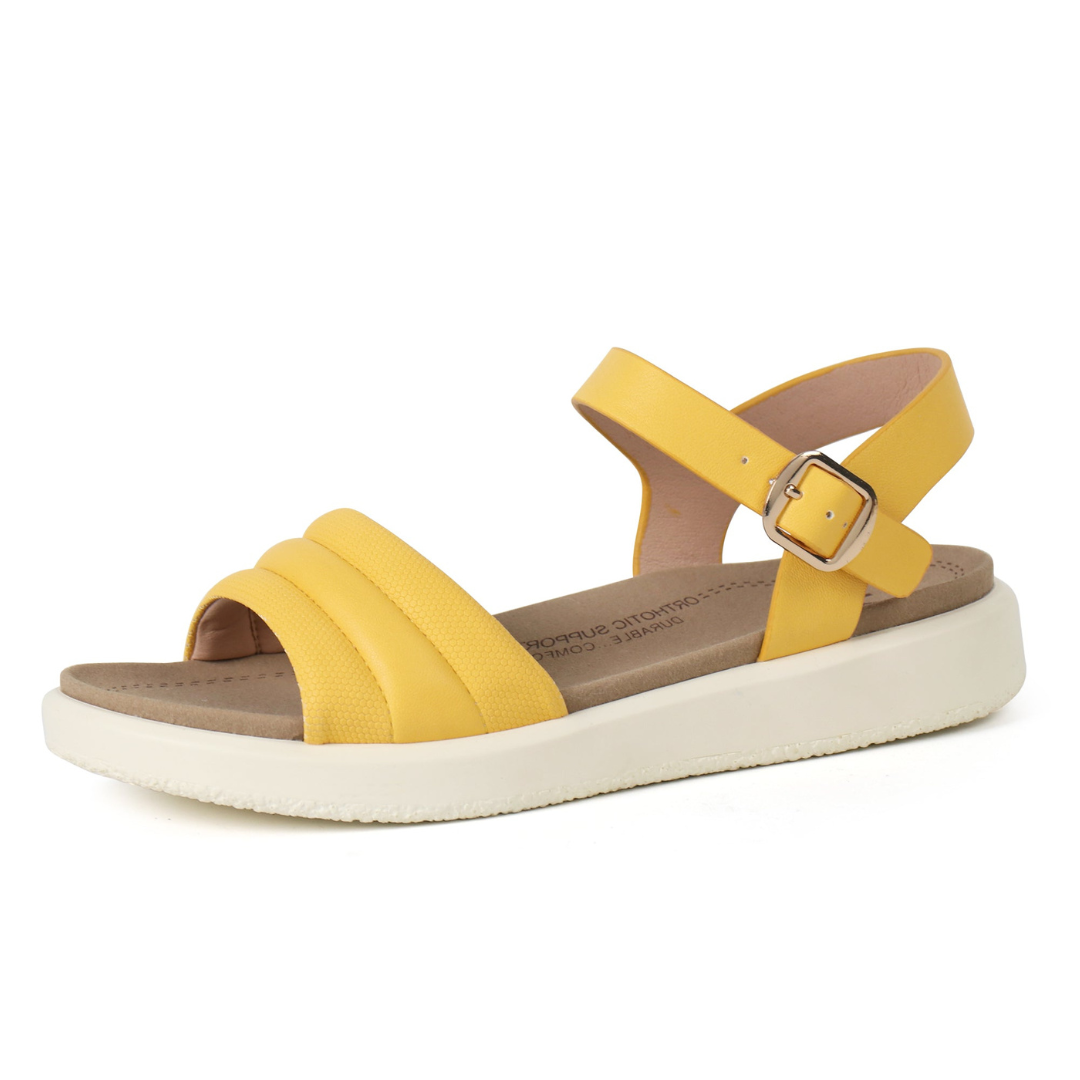 Ortho+rest Women Arch Support Sandals Orthopedic Walking Sandals Comfortable Sandals-Katie Yellow / 8.5