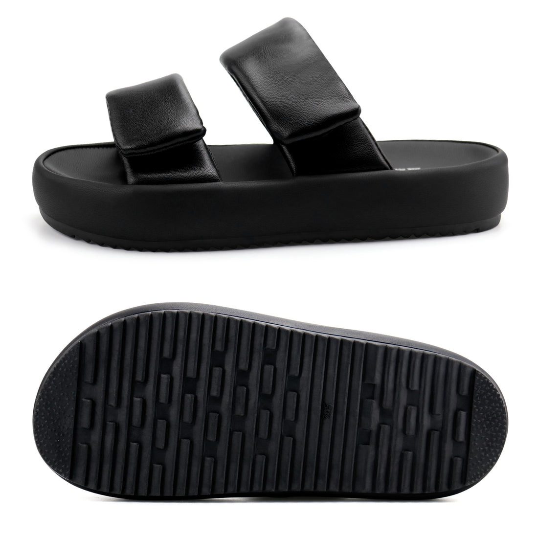 Two-strap Slides - Black - Ladies