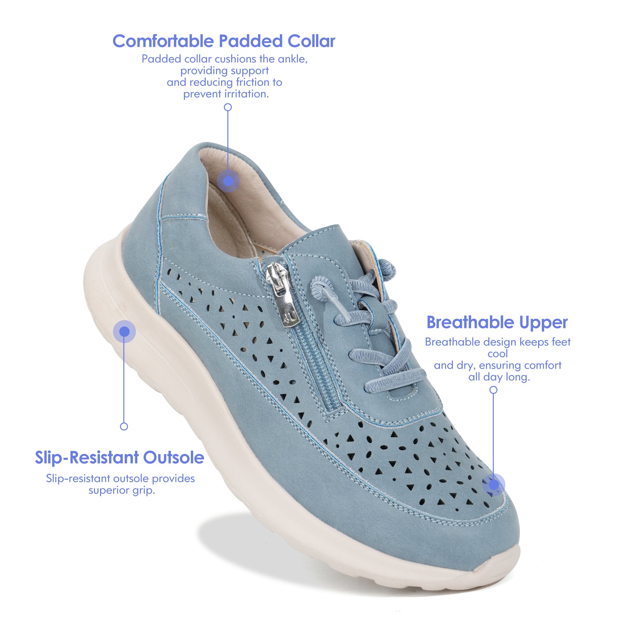 EASEFUSION-Women Lace Up Fashion Sneakers