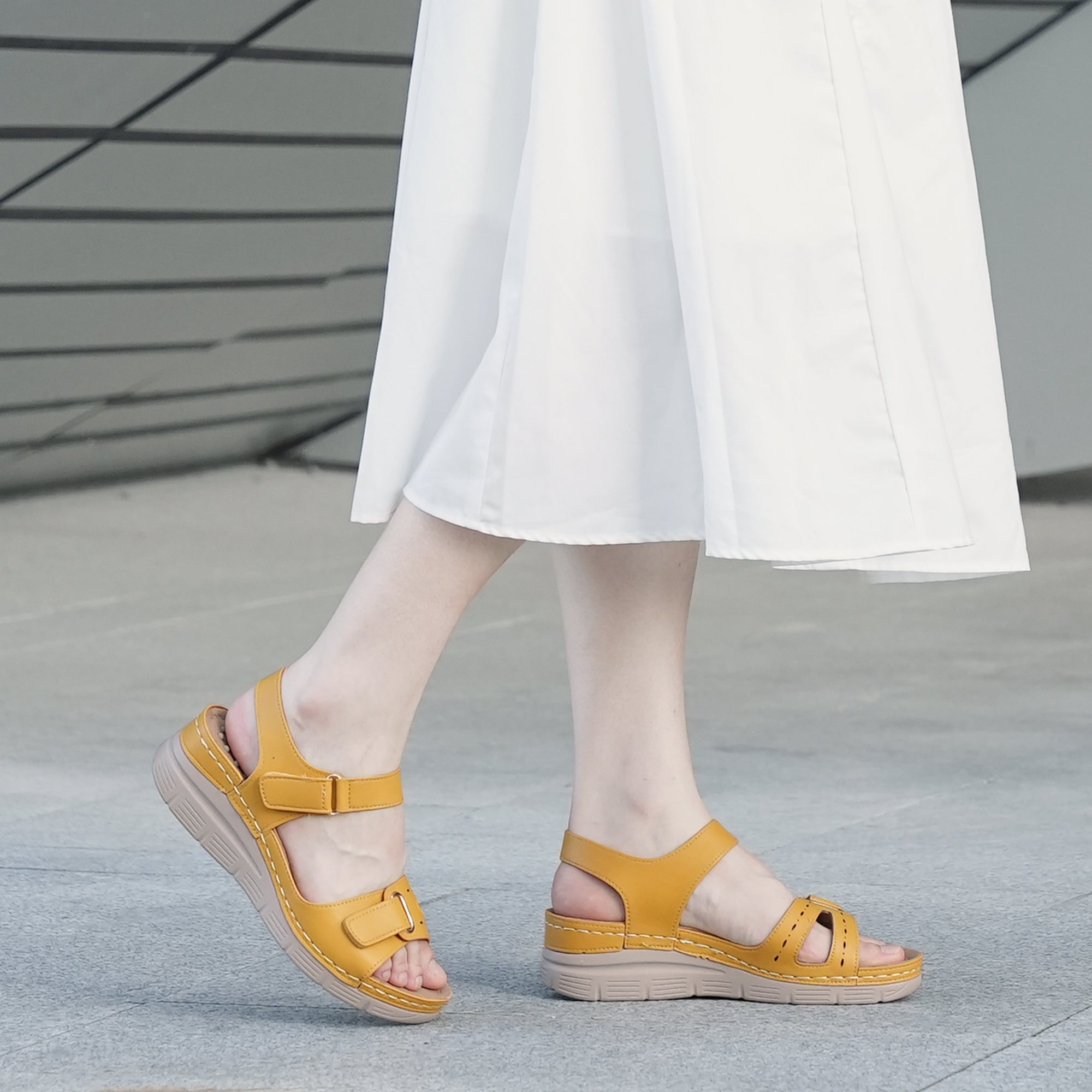 Yellow Massage Sandals-Scarlett