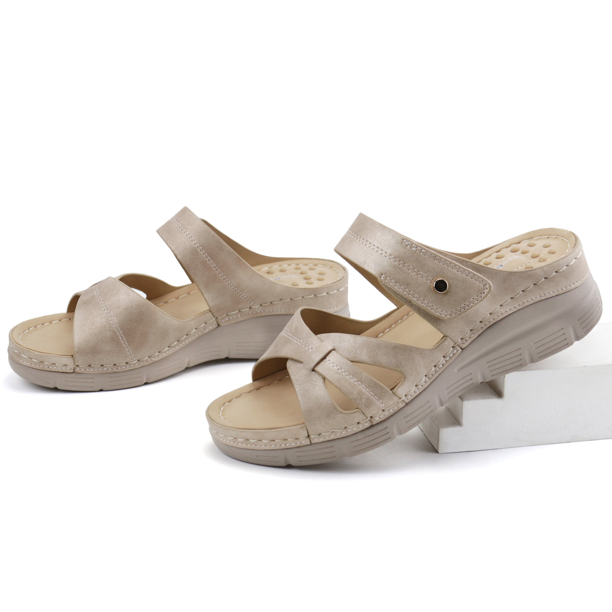 White Massage Sandals-Halo