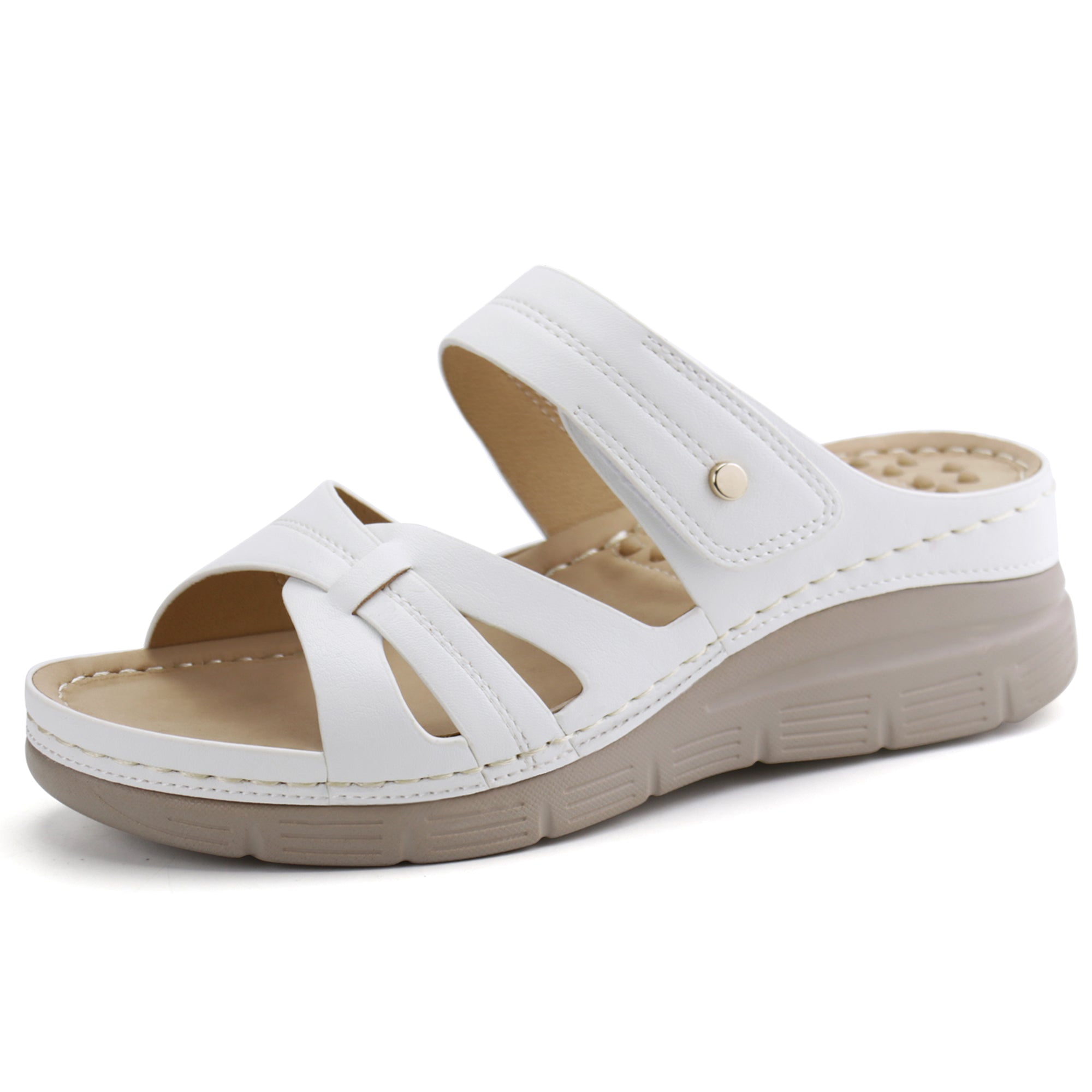 White Massage Sandals-Halo