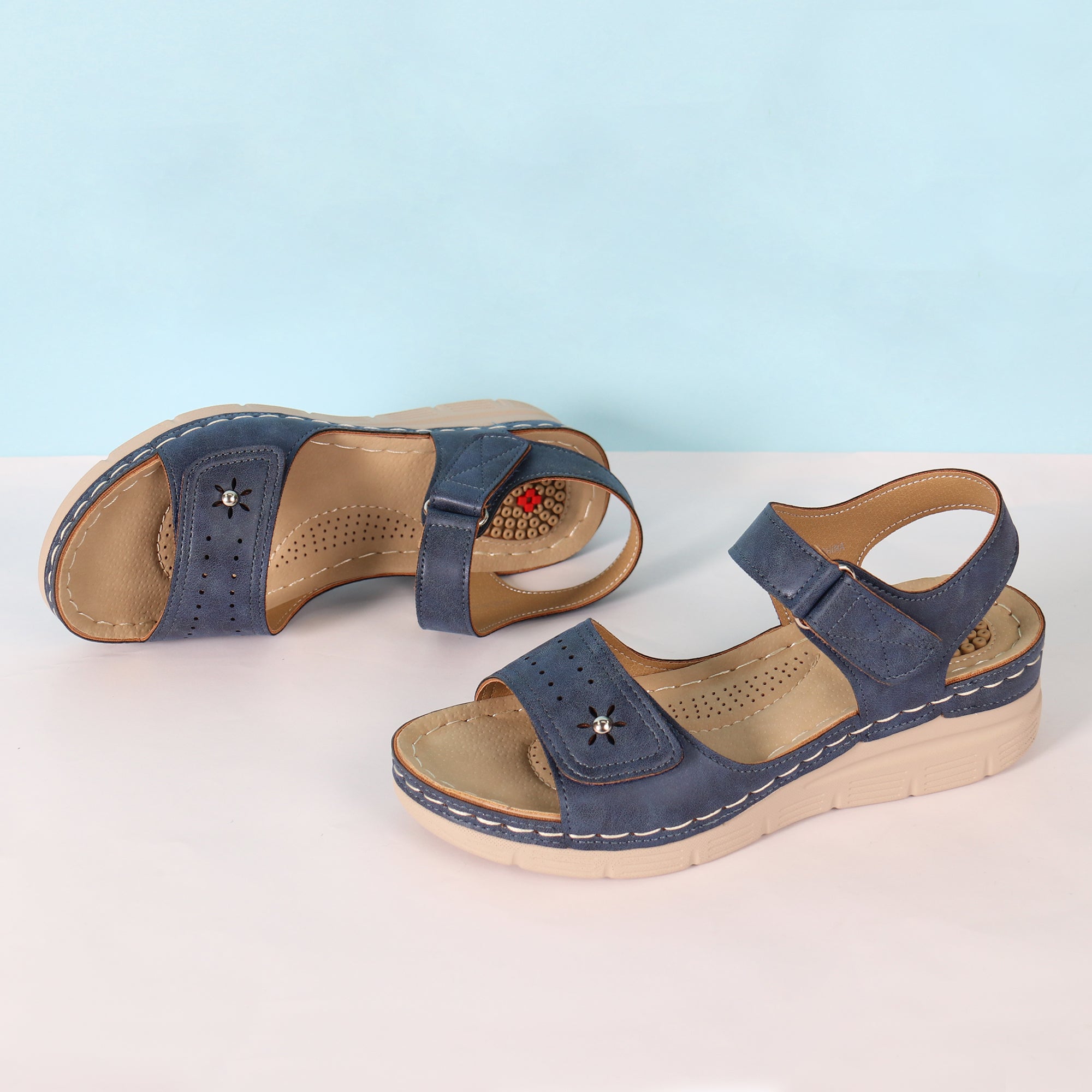 Grey Massage Sandals-Stella