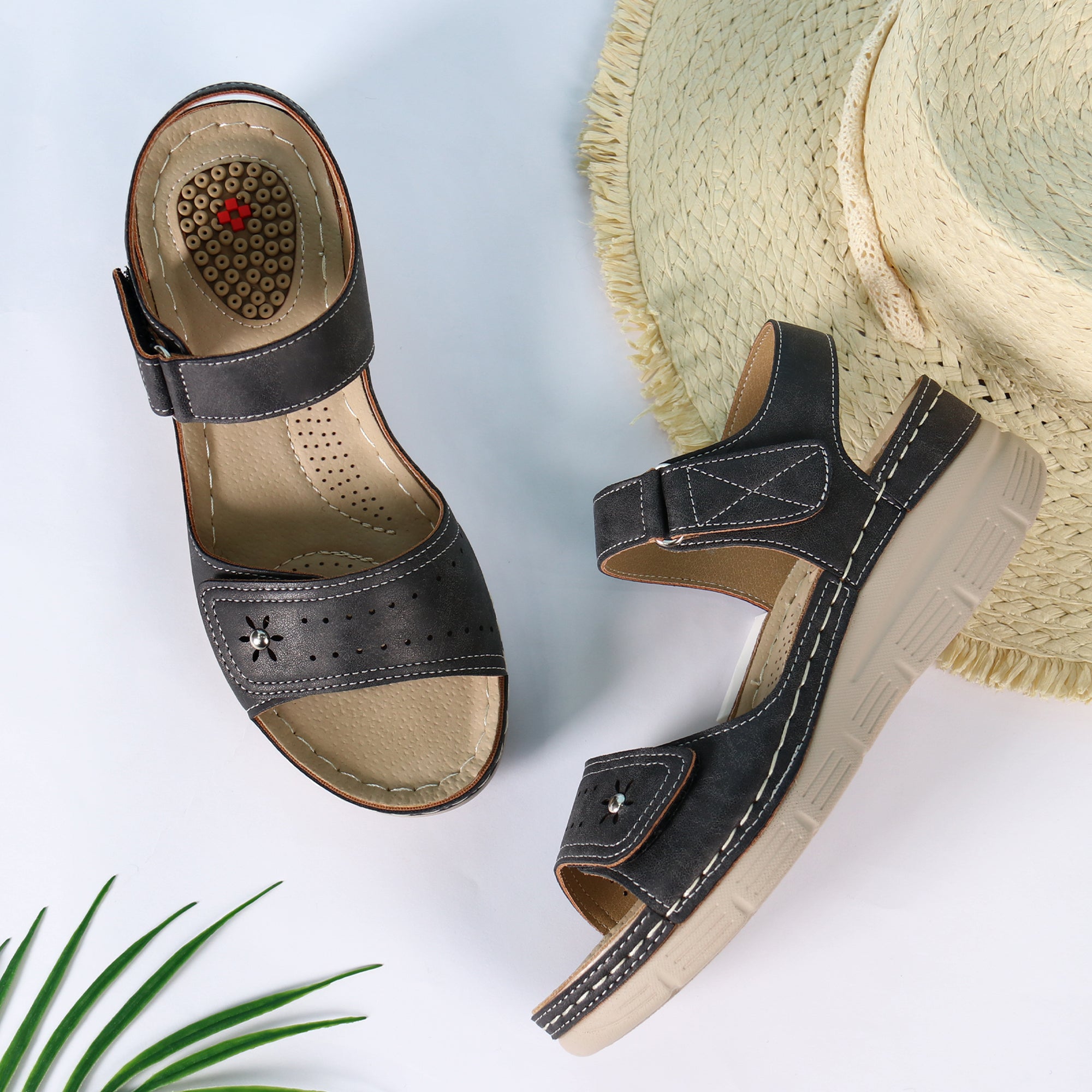 Blue Massage Sandals-Stella