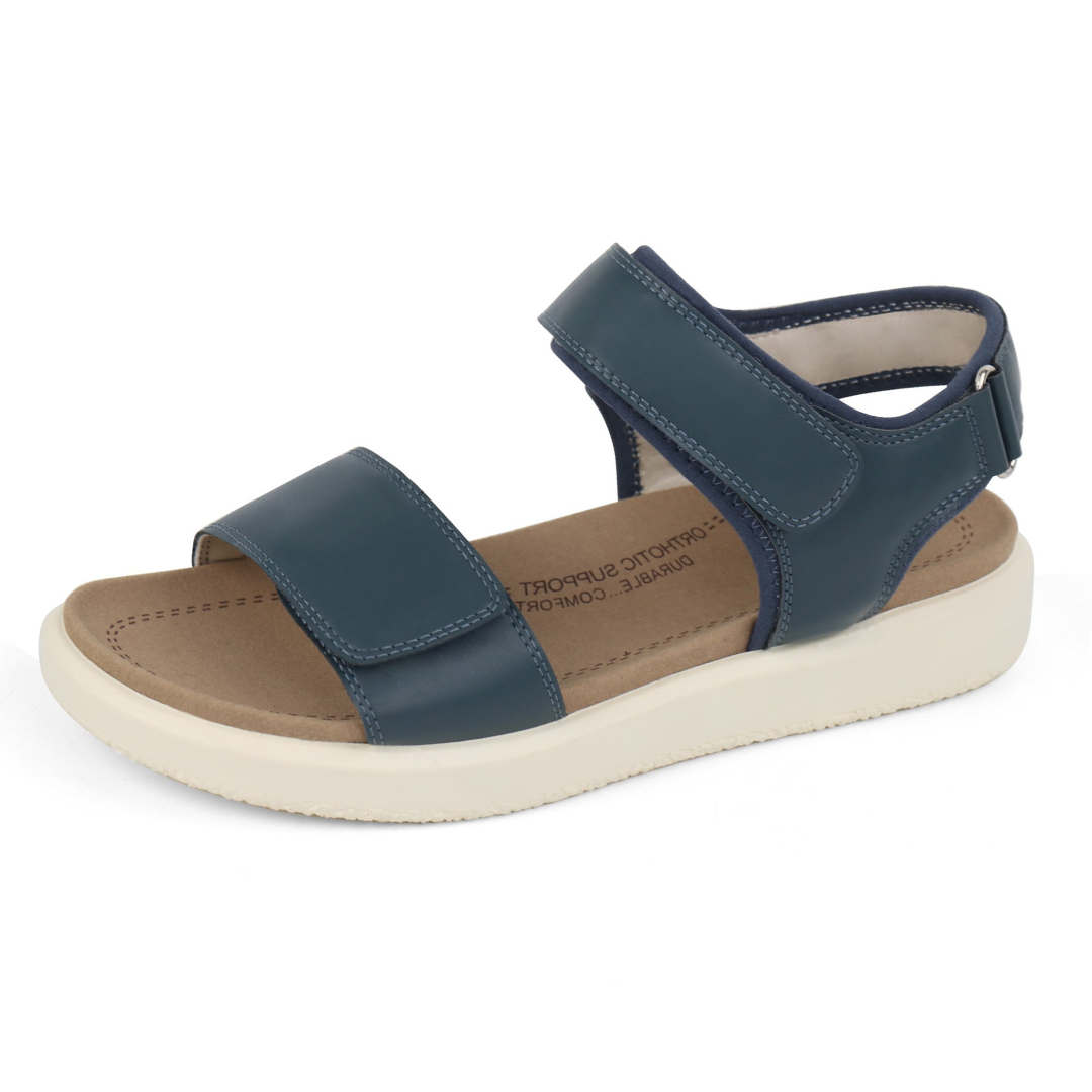 Navy Arch Support Sandals-Kelsey