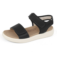 Black Arch Support Sandals-Kelsey