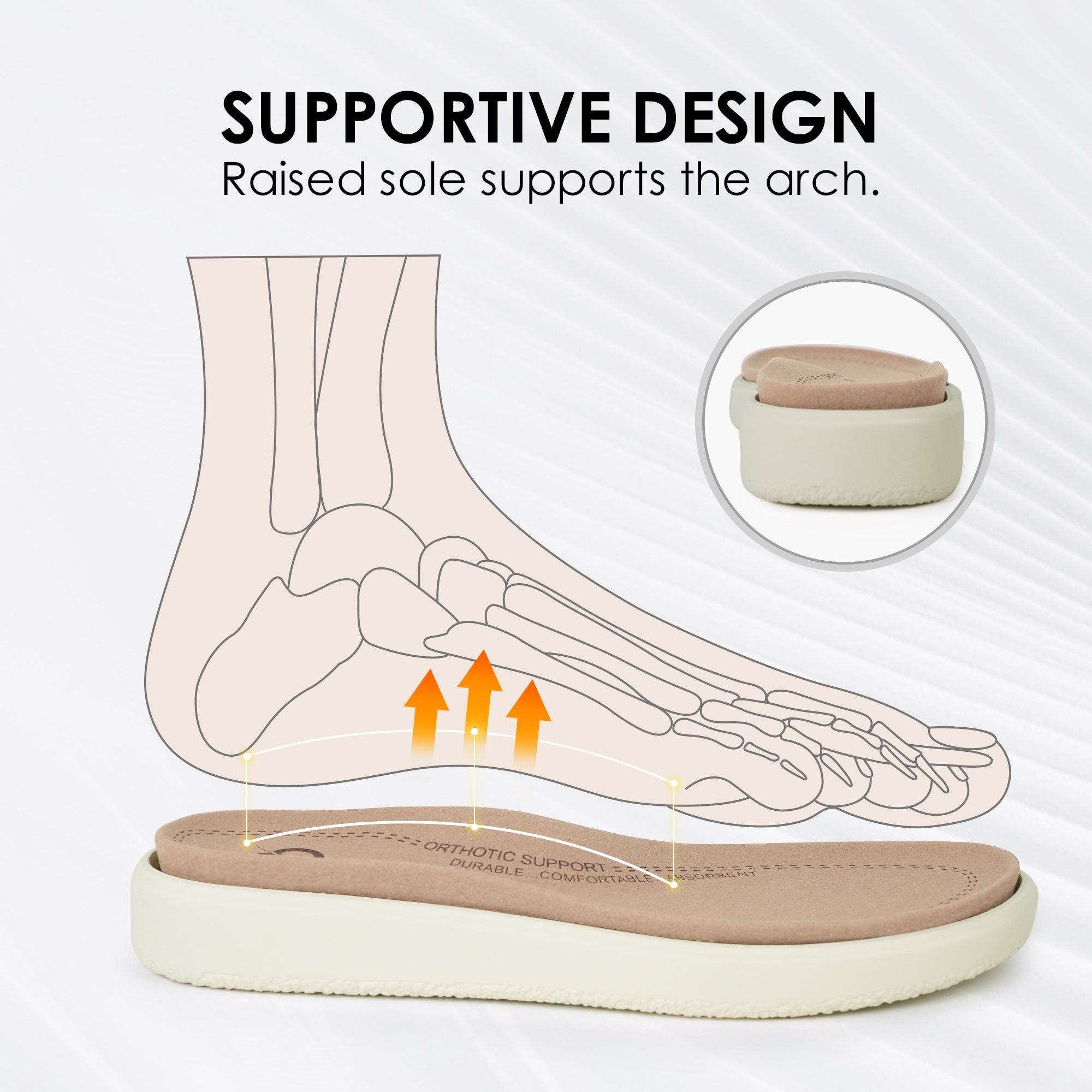 Apricot Arch Support Sandals-Katie