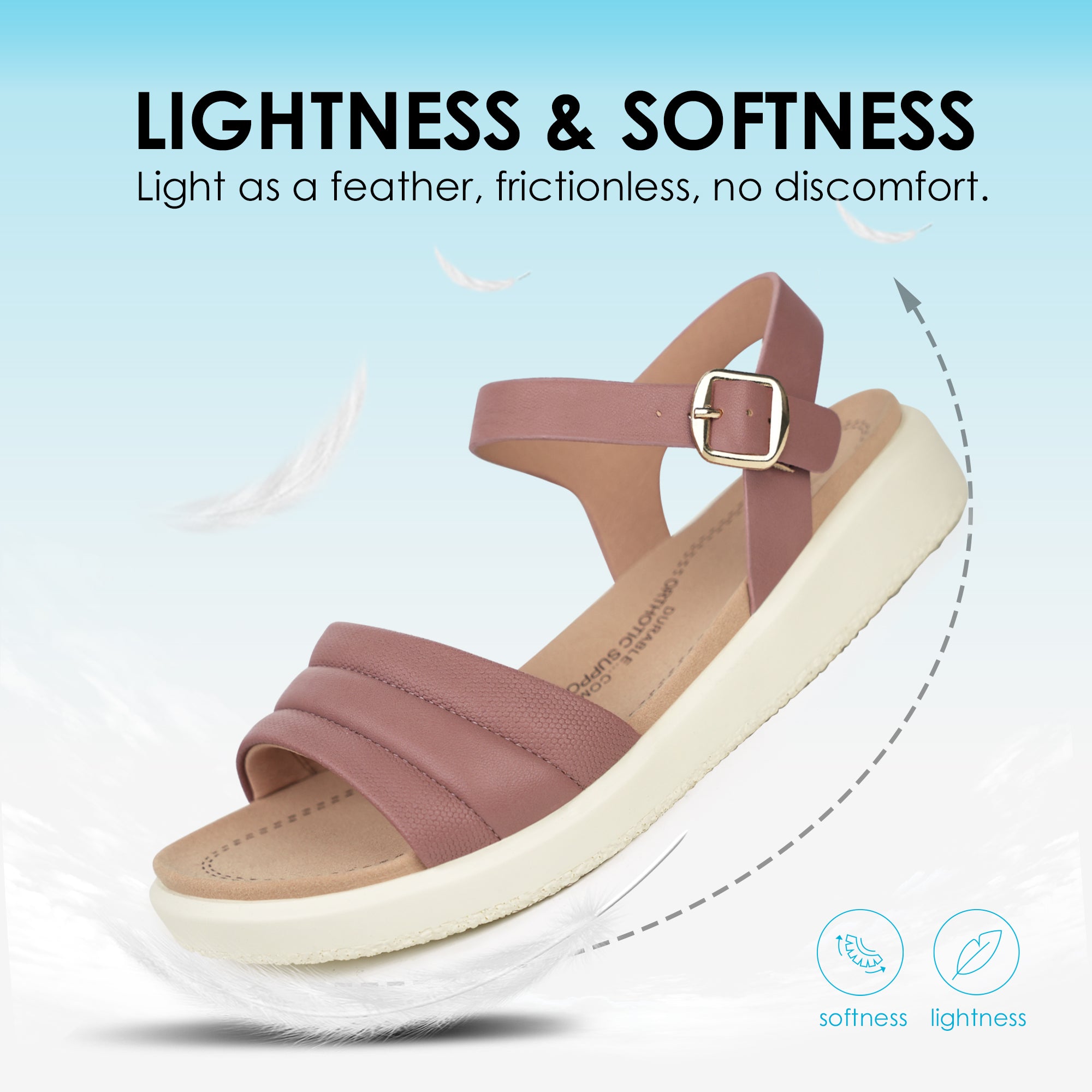 Apricot Arch Support Sandals-Katie