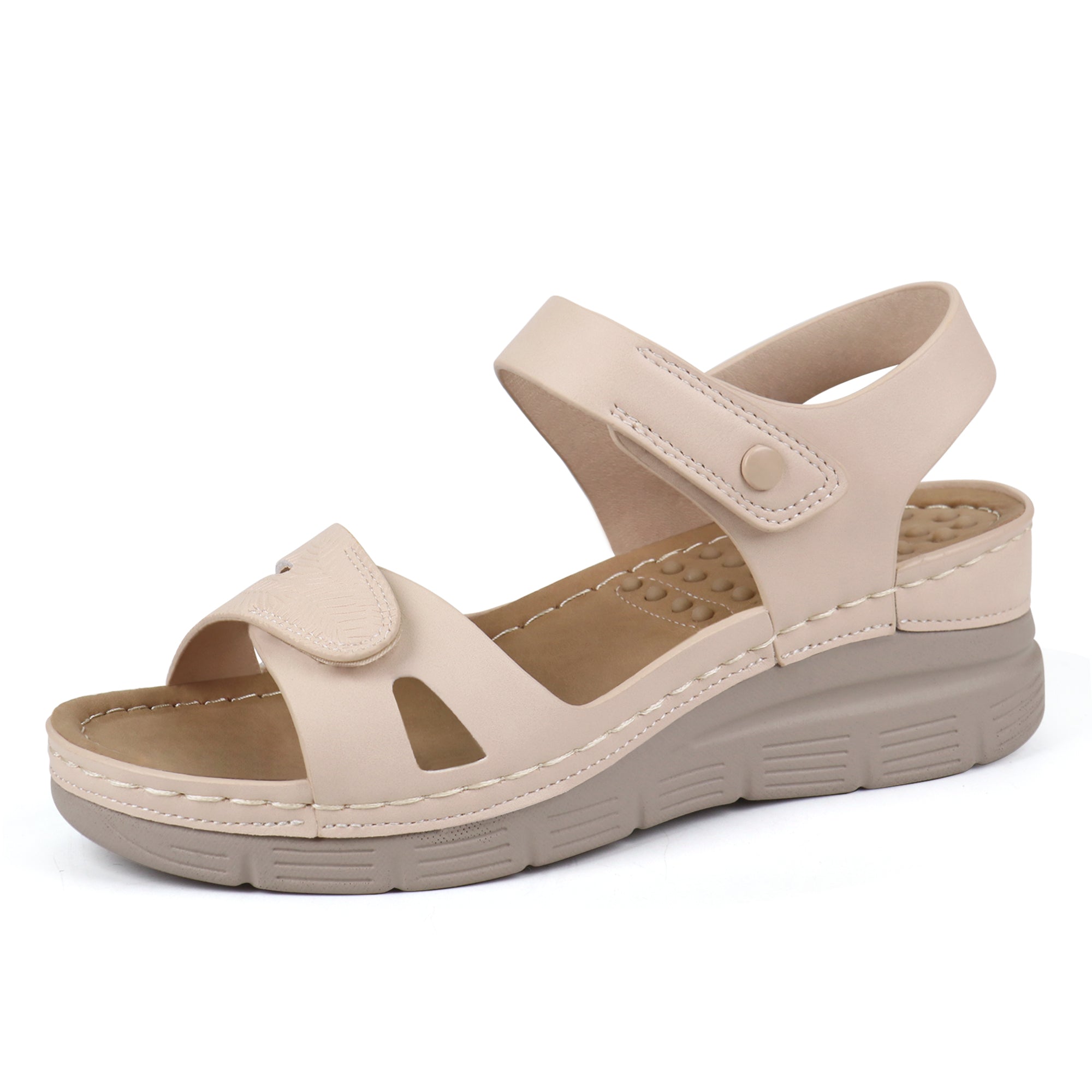 Beige Massage Sandals-Happer