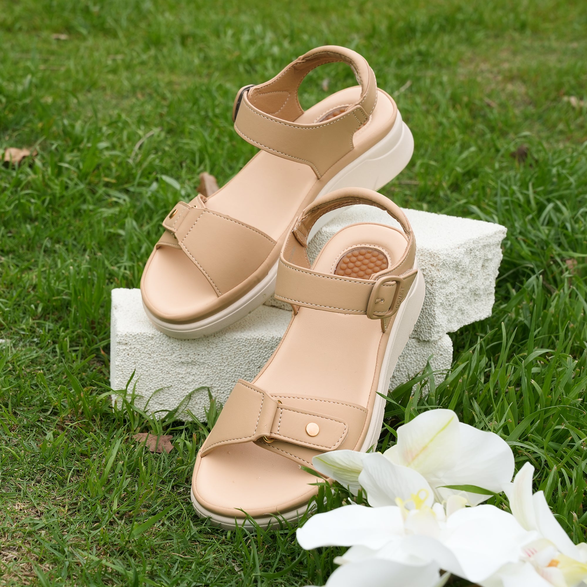 Black Massage Sandals-Tessa