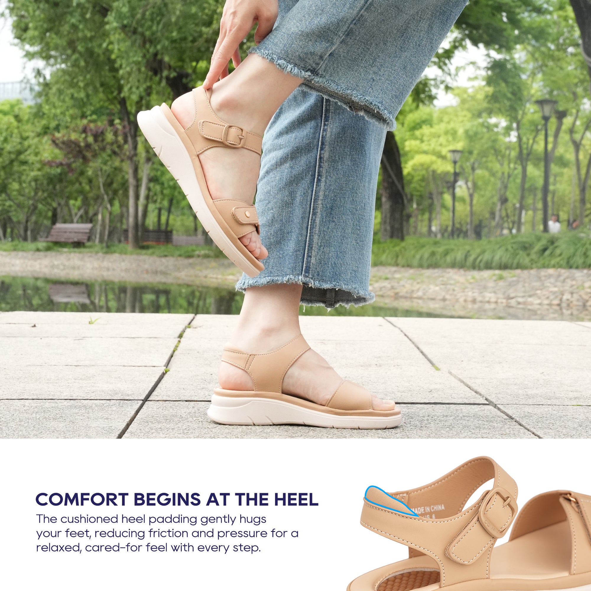 Black Massage Sandals-Tessa