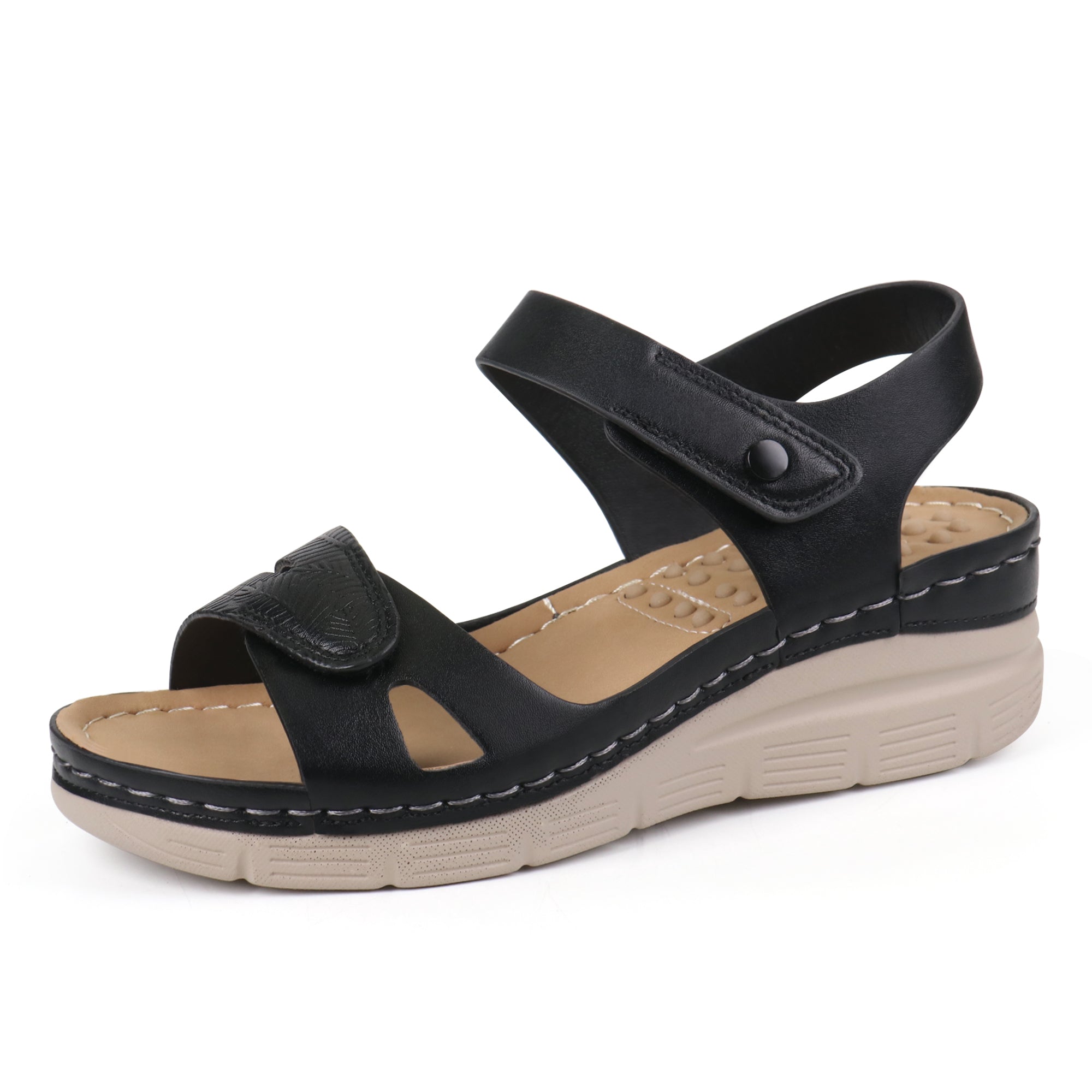 Beige Massage Sandals-Happer