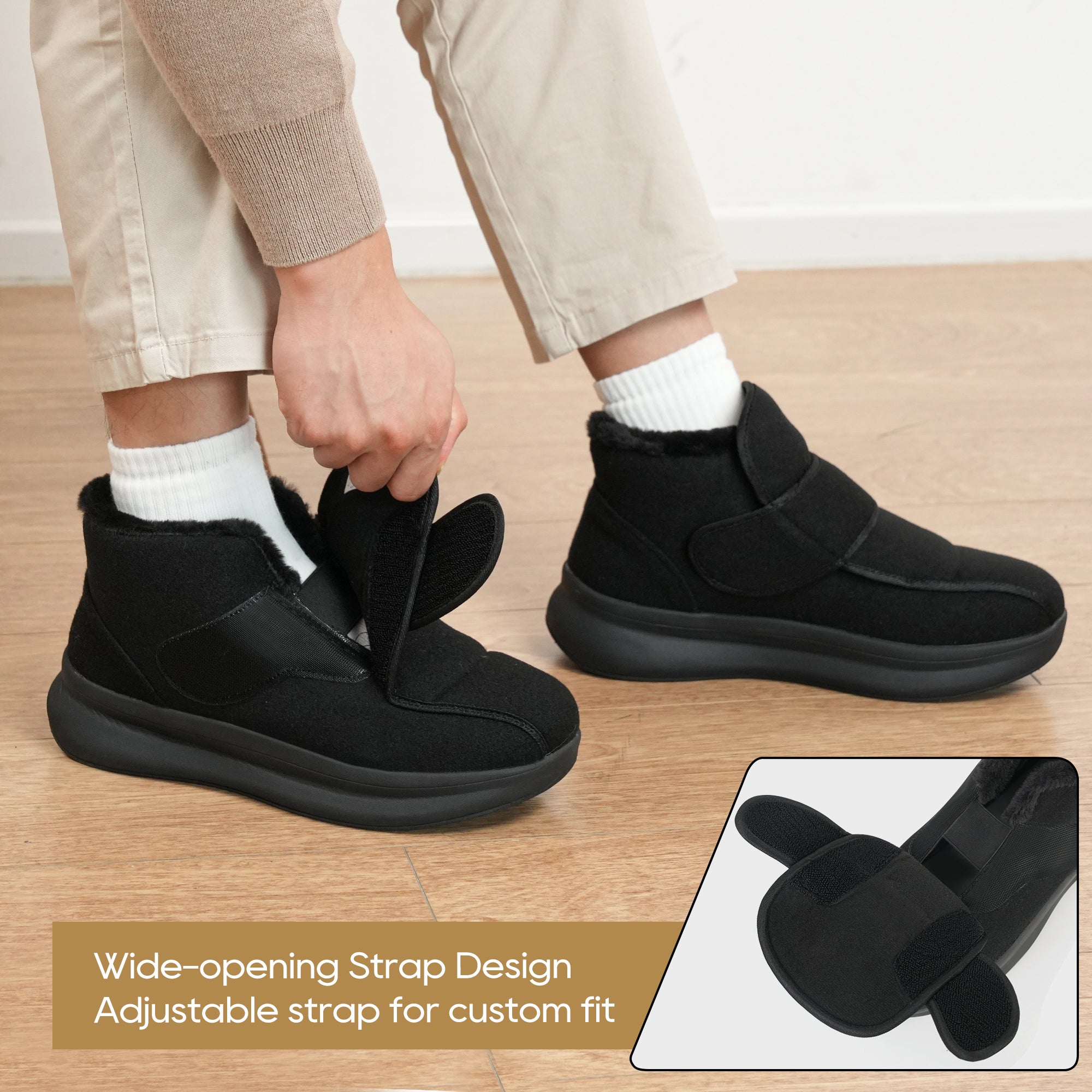 Black Walking Shoes-Nord