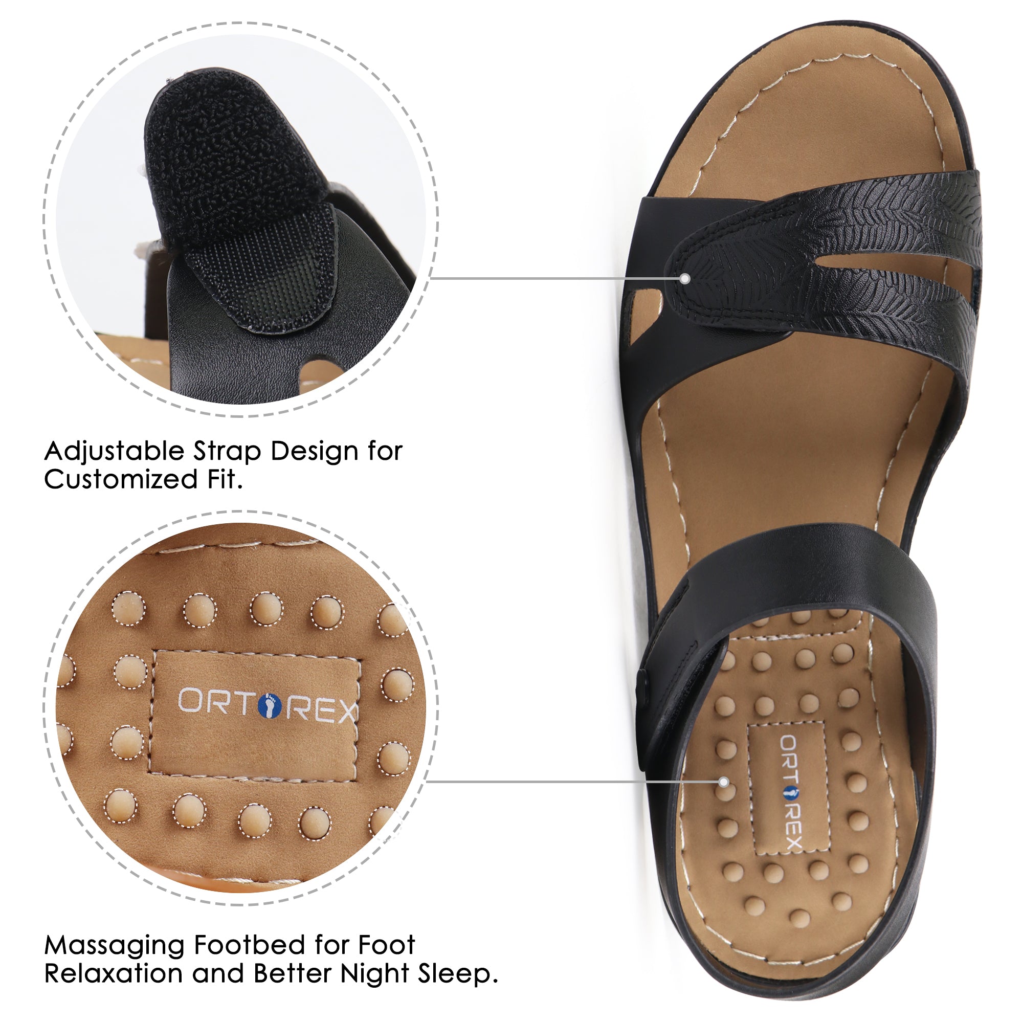 Beige Massage Sandals-Happer