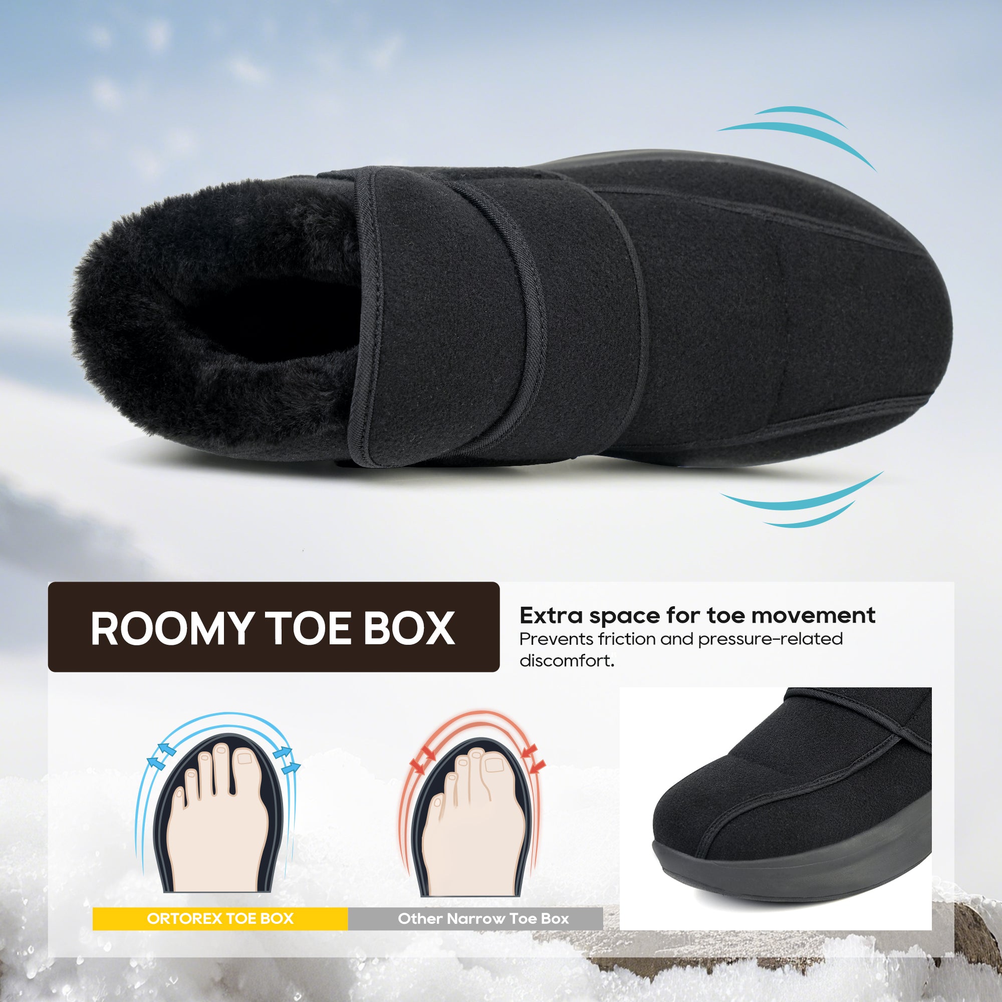 Black Walking Shoes-Nord