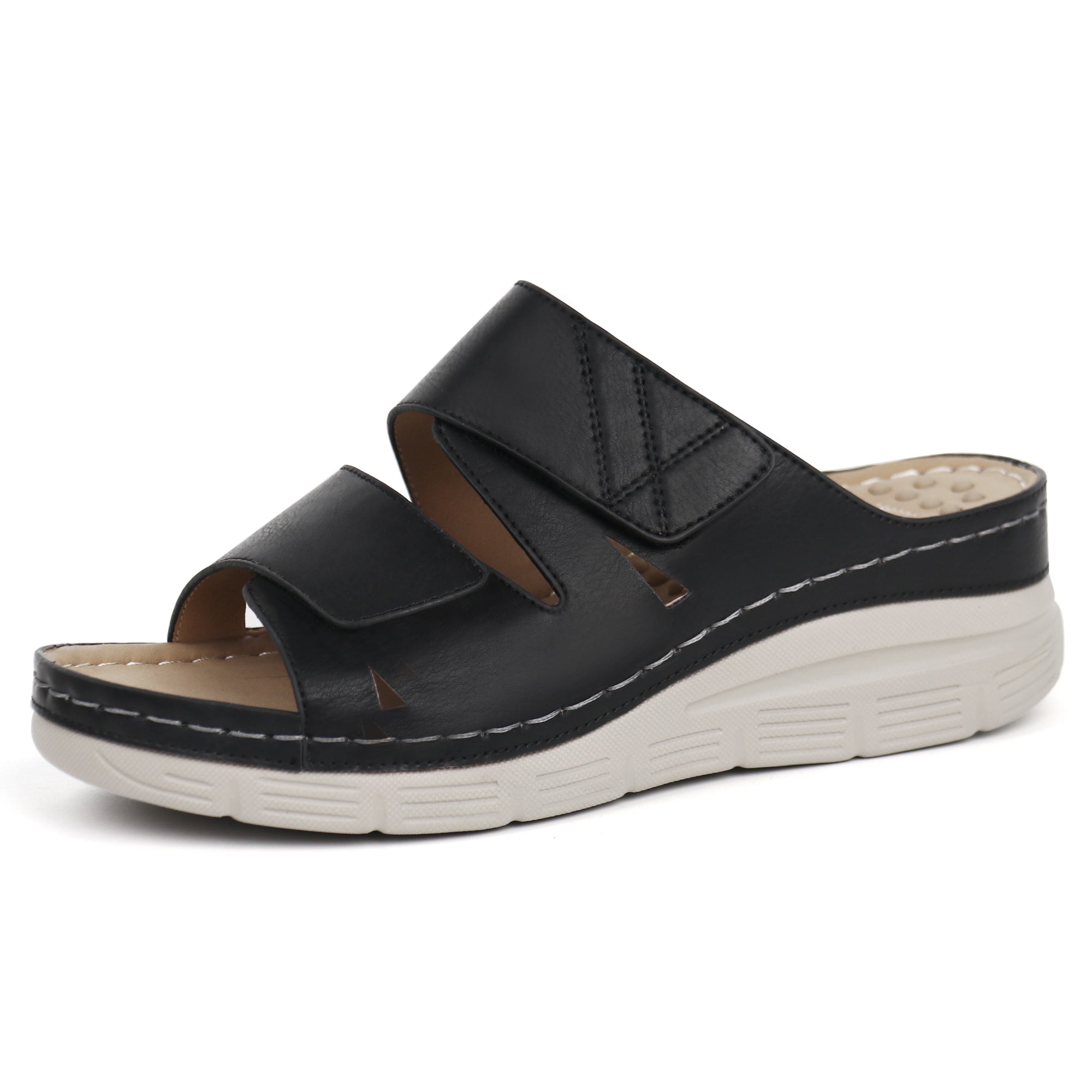 Black Massage Sandals-Amara