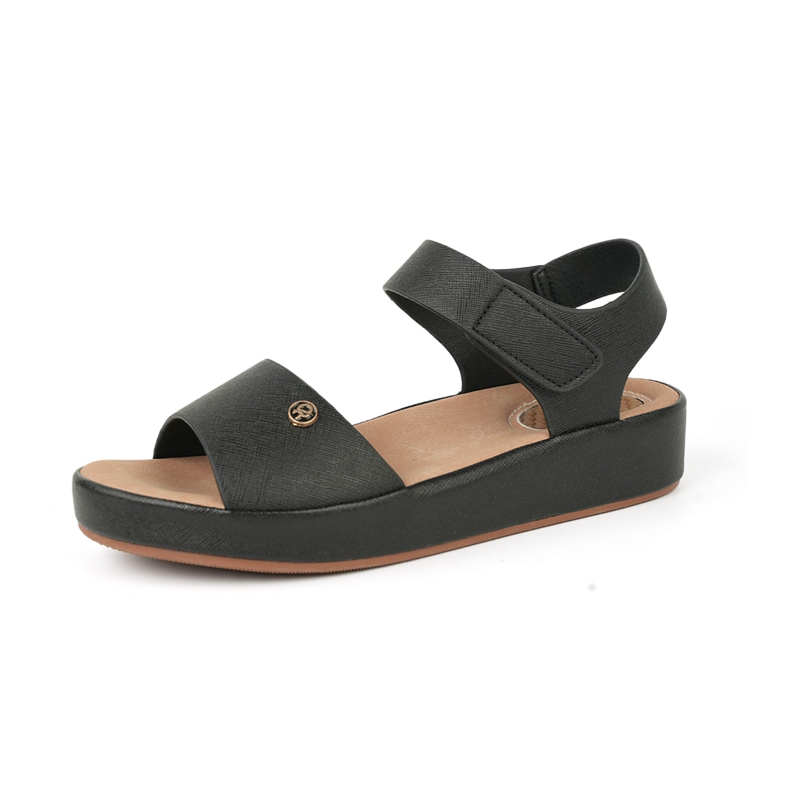 Black Massage Sandals-Maeve