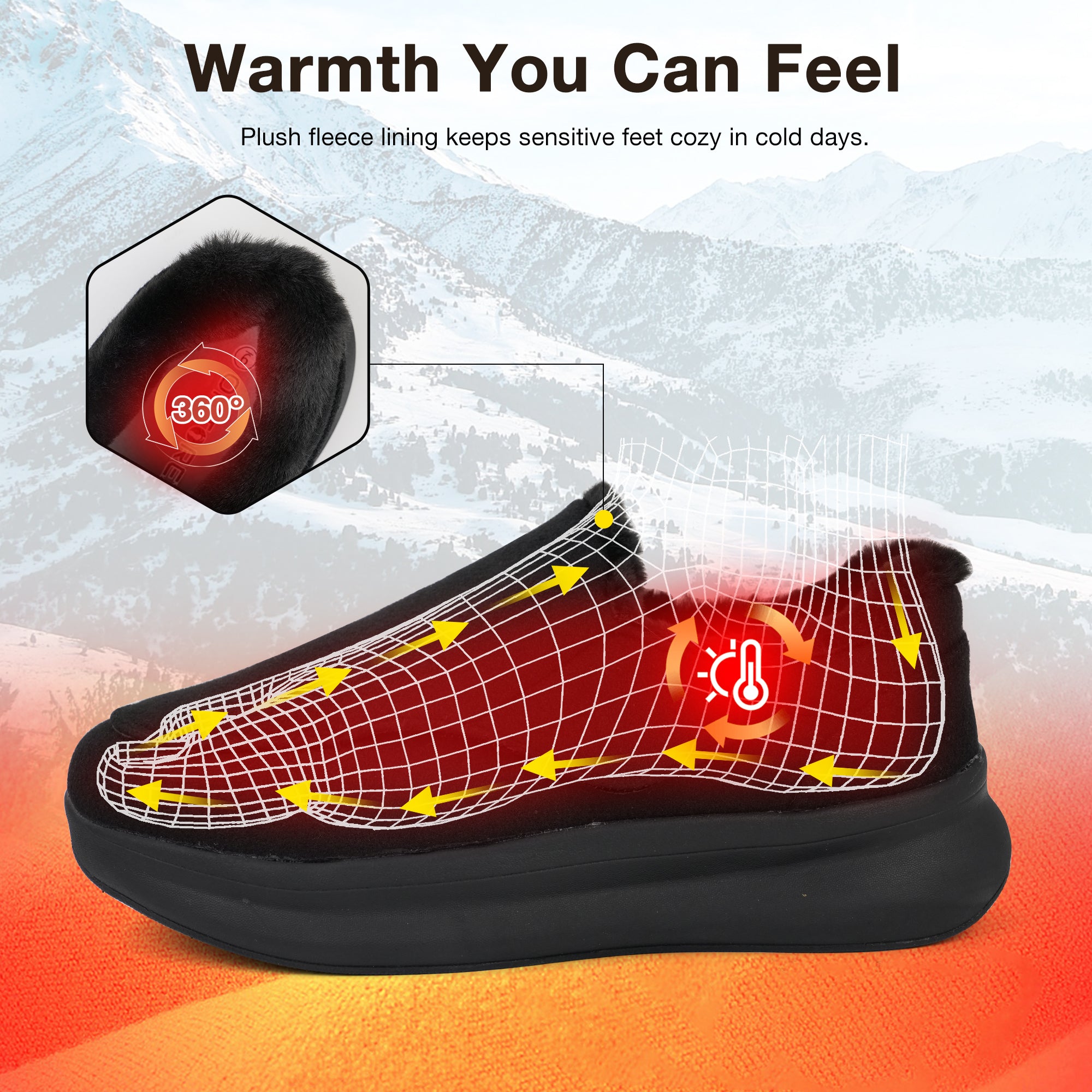 Black Walking Shoes-Revo