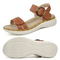 Brown Arch Support Sandals-Celia