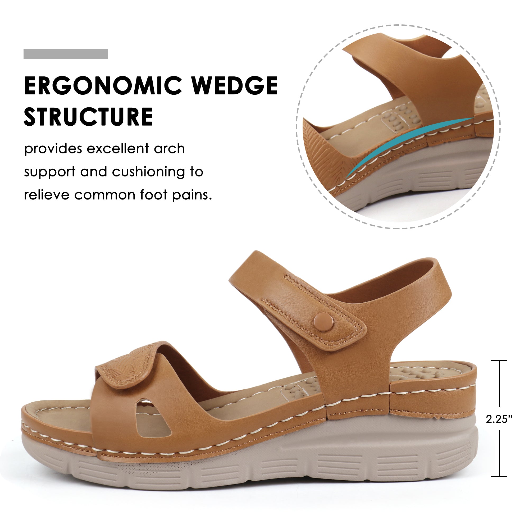 Beige Massage Sandals-Happer