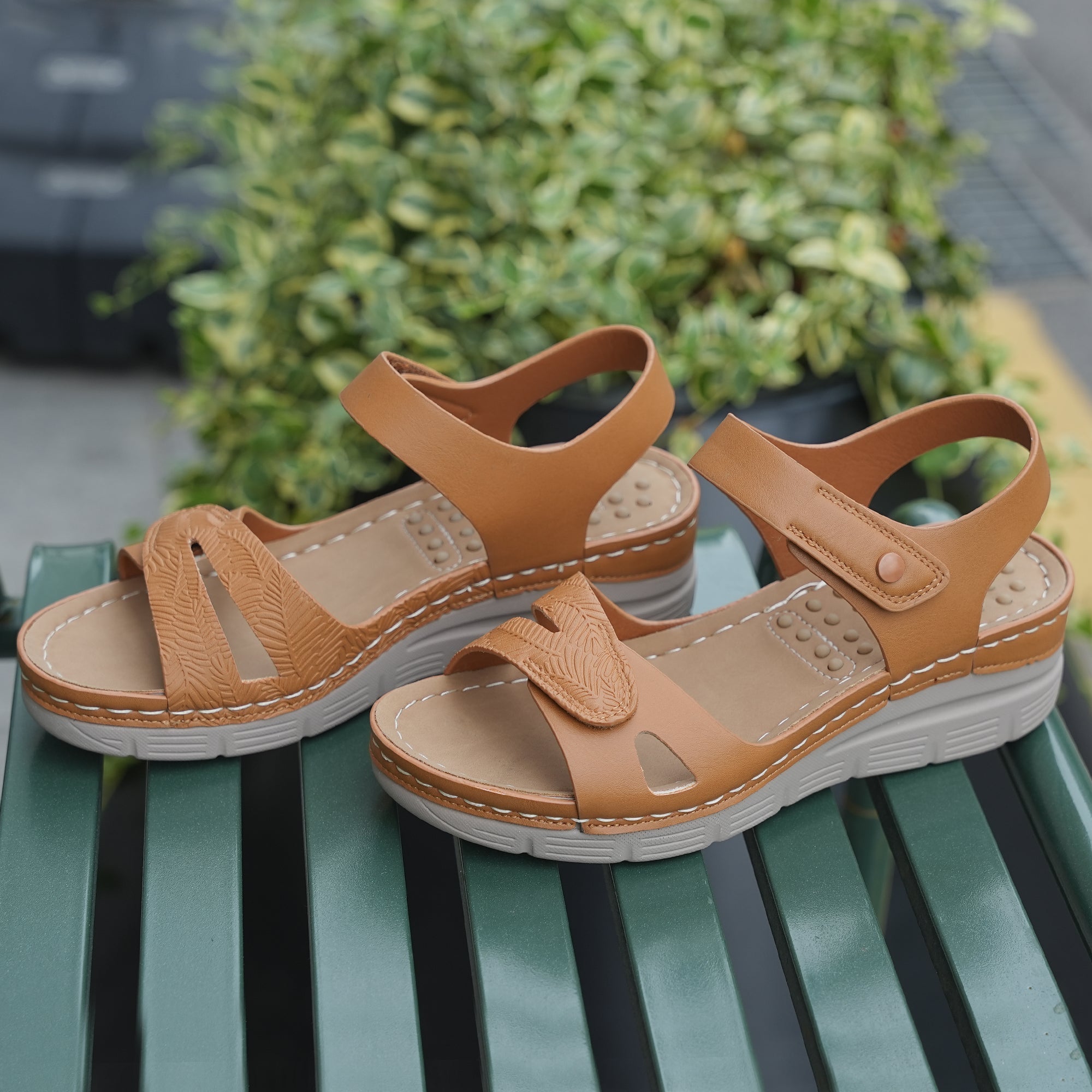 Brown Massage Sandals-Happer