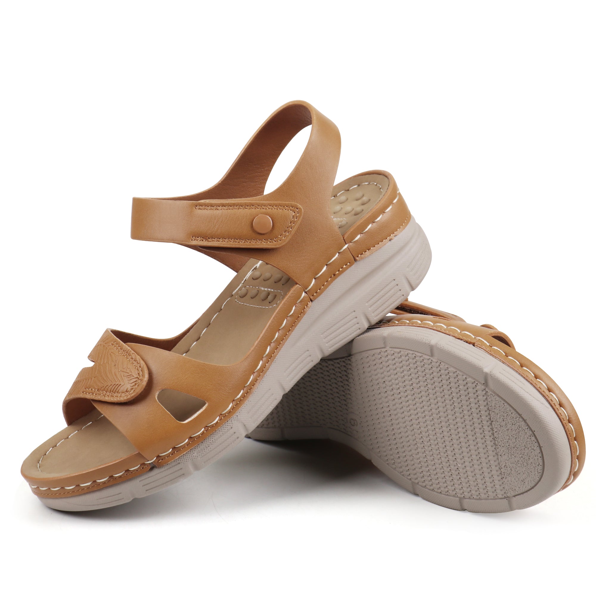 Beige Massage Sandals-Happer