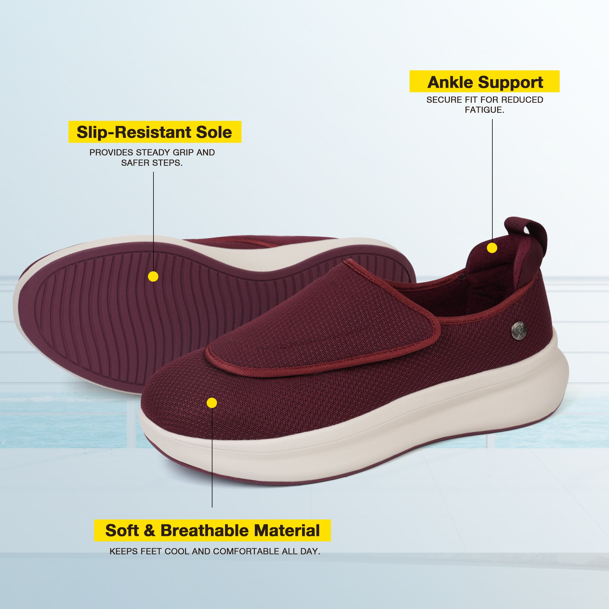 Navy Walking Shoes-Hank