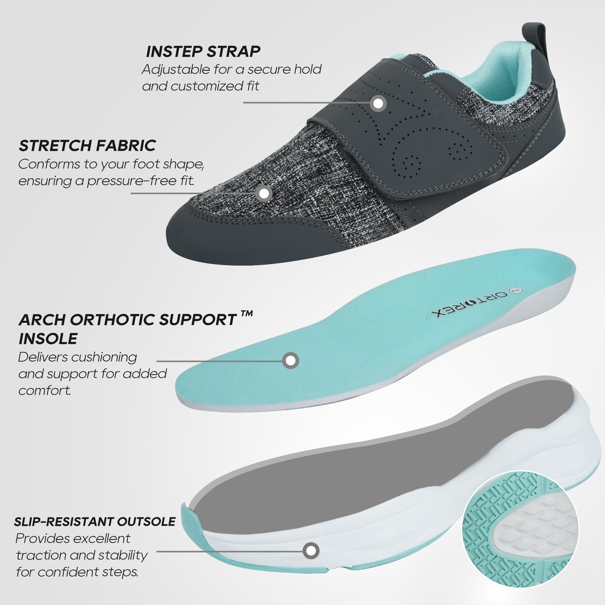 Black Berry Walking Shoes-Lyra