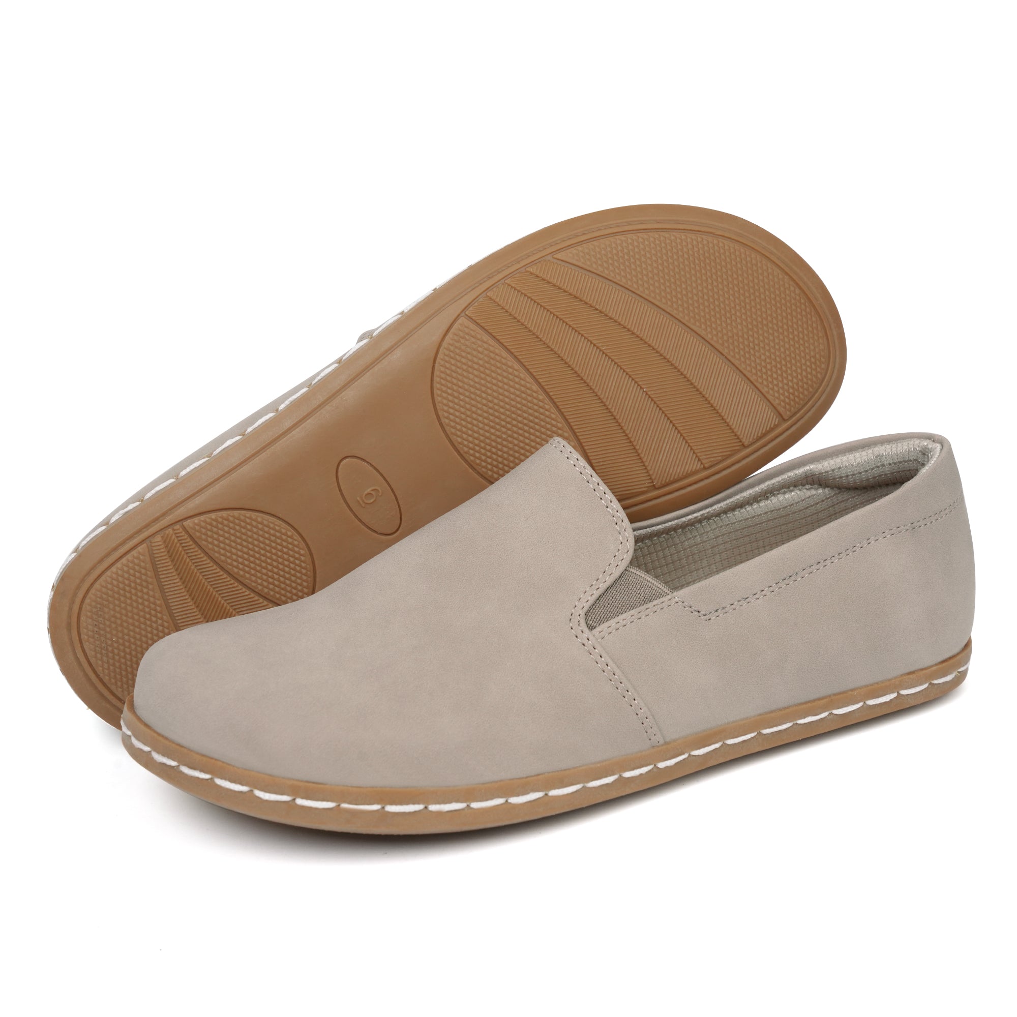 Ortho+rest Women Barefoot Dress Shoes Comfortable Walking Loafers-Satra Carbon Black / 11