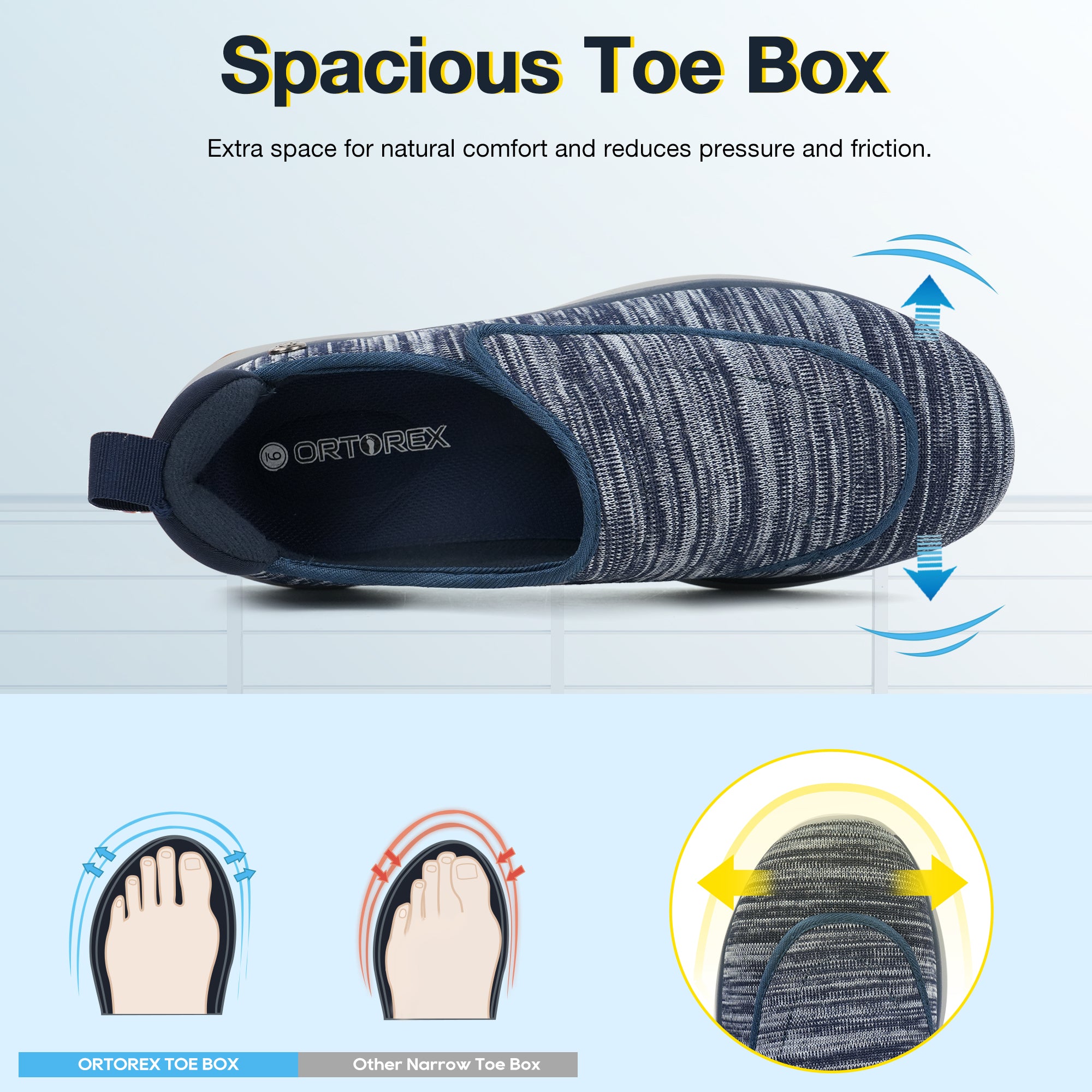 Navy Walking Shoes-Hank