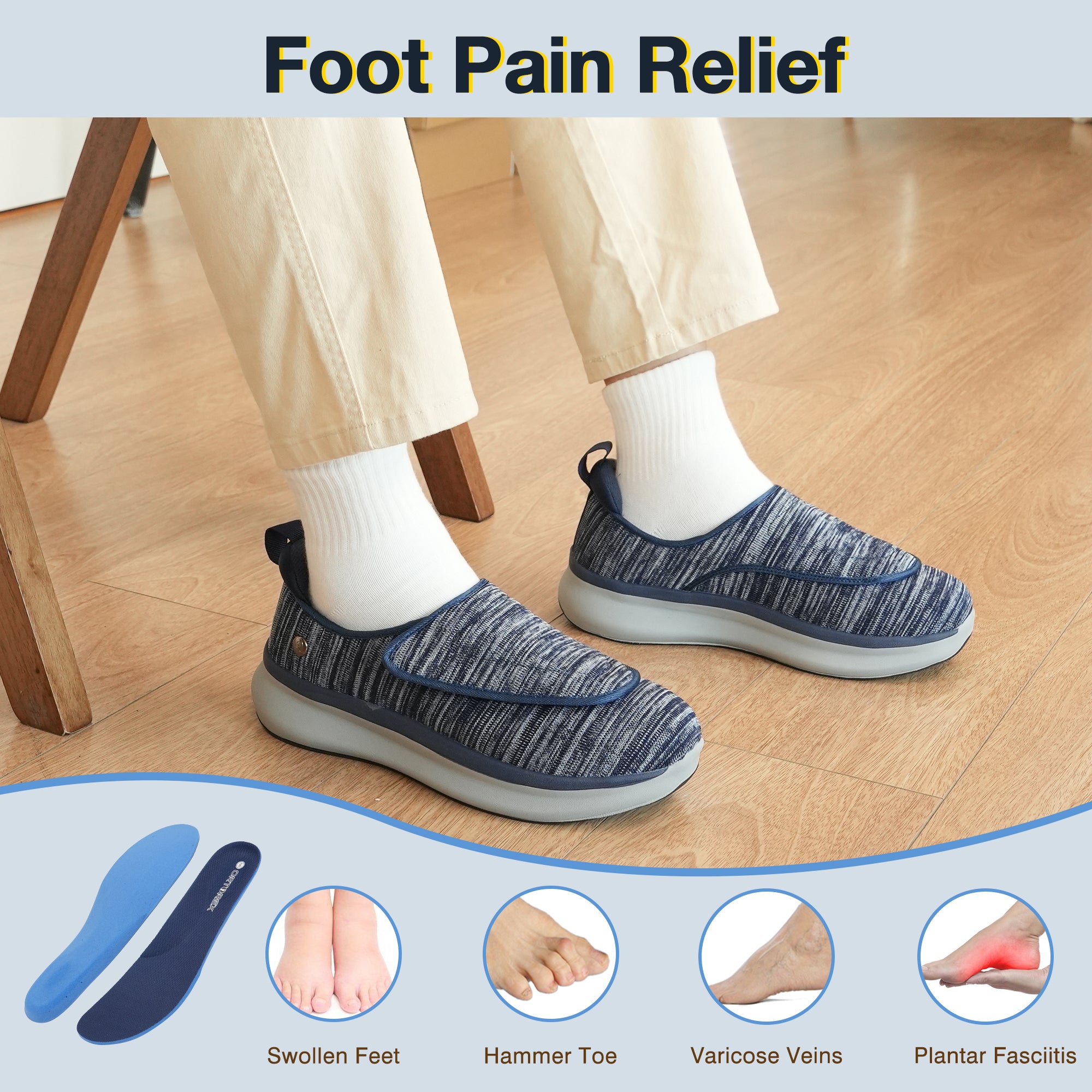Lt.Blue Walking Shoes-Hank