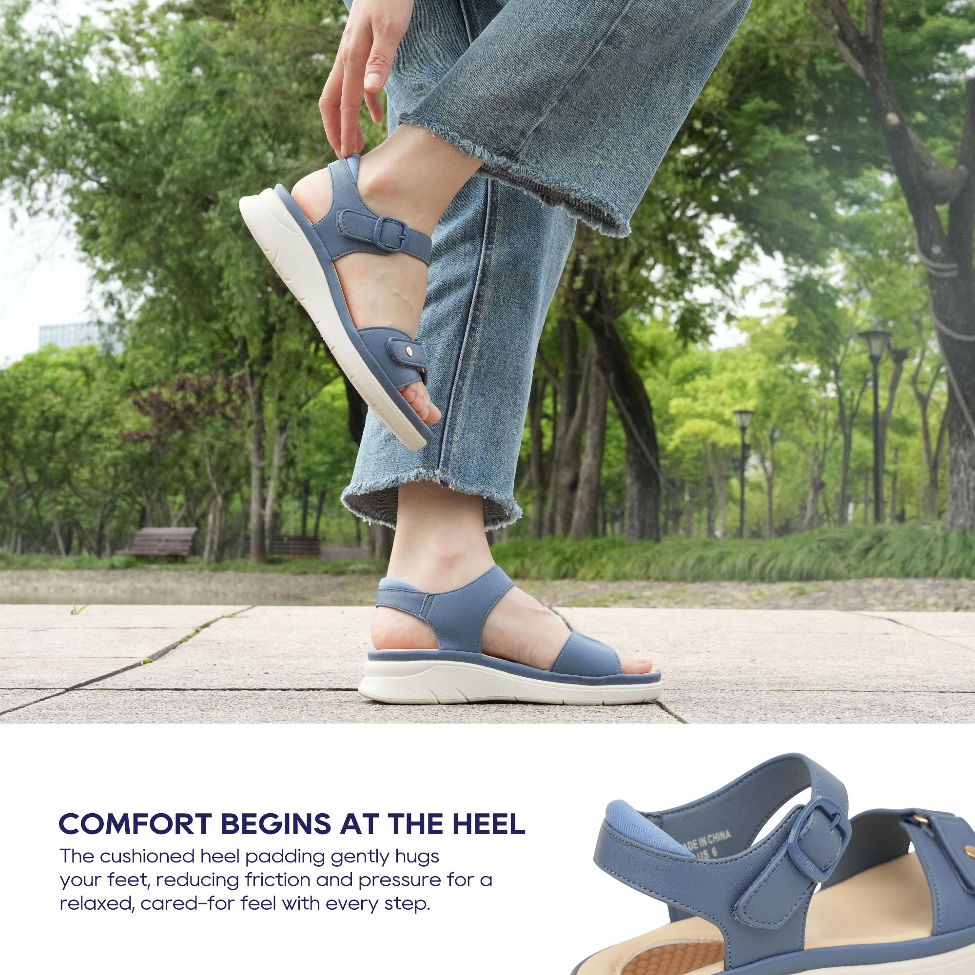 Black Massage Sandals-Tessa