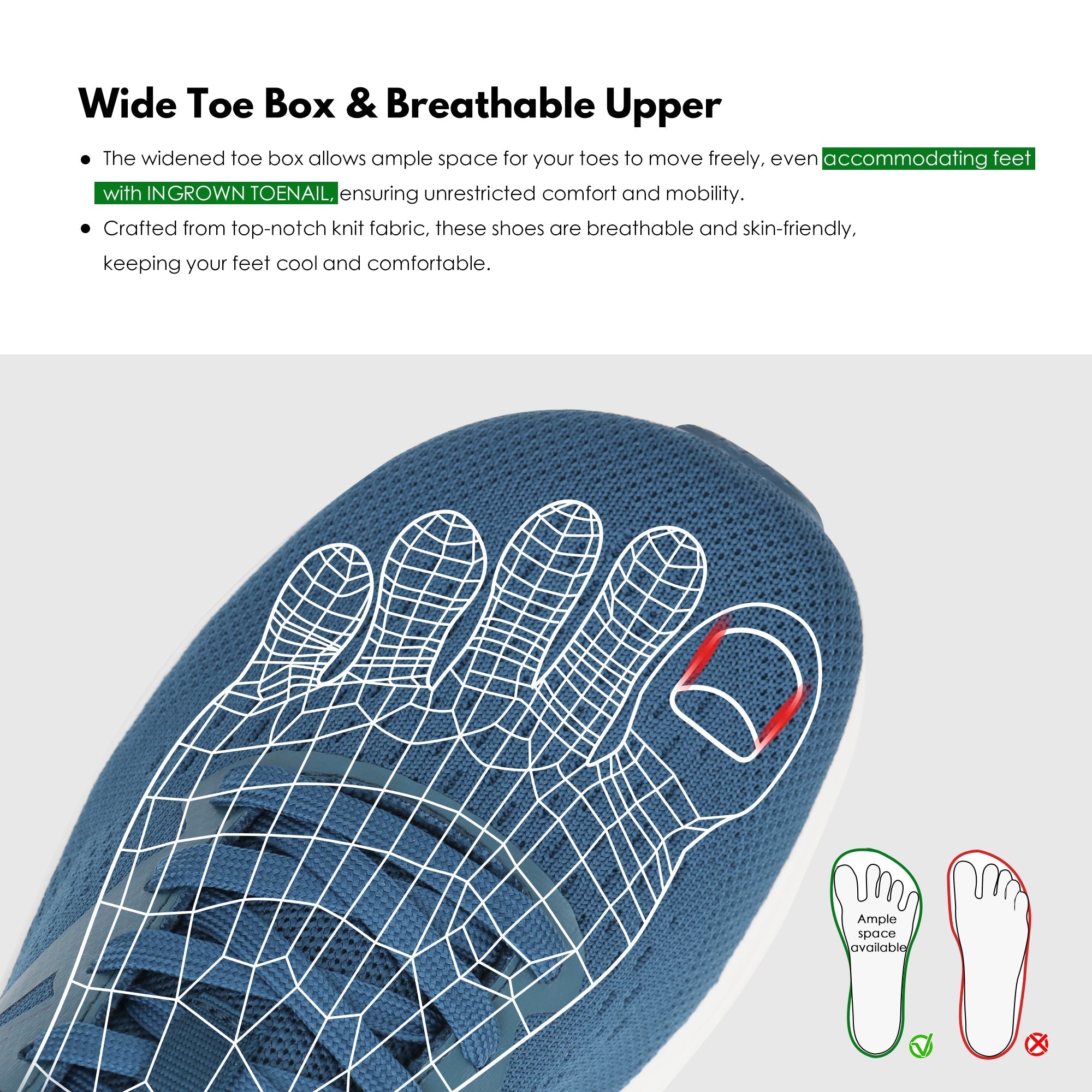 Lt.Green Sneakers Wide Toe Box-Isaac