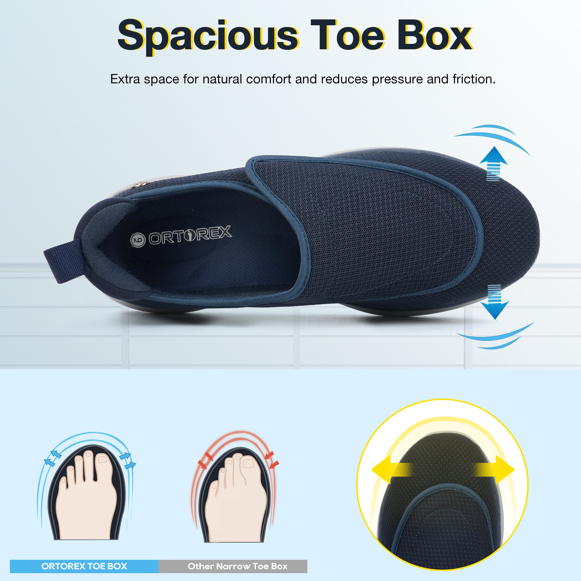 Navy Walking Shoes-Hank
